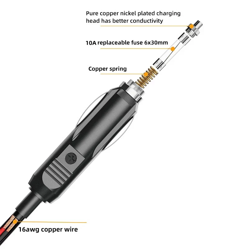 CARPURIDE Car charger mobile phone charger cigarette lighter dispenser with 2USB ports dual QC3.0 fast charging 20W USB-C Type-C charging - Image 5