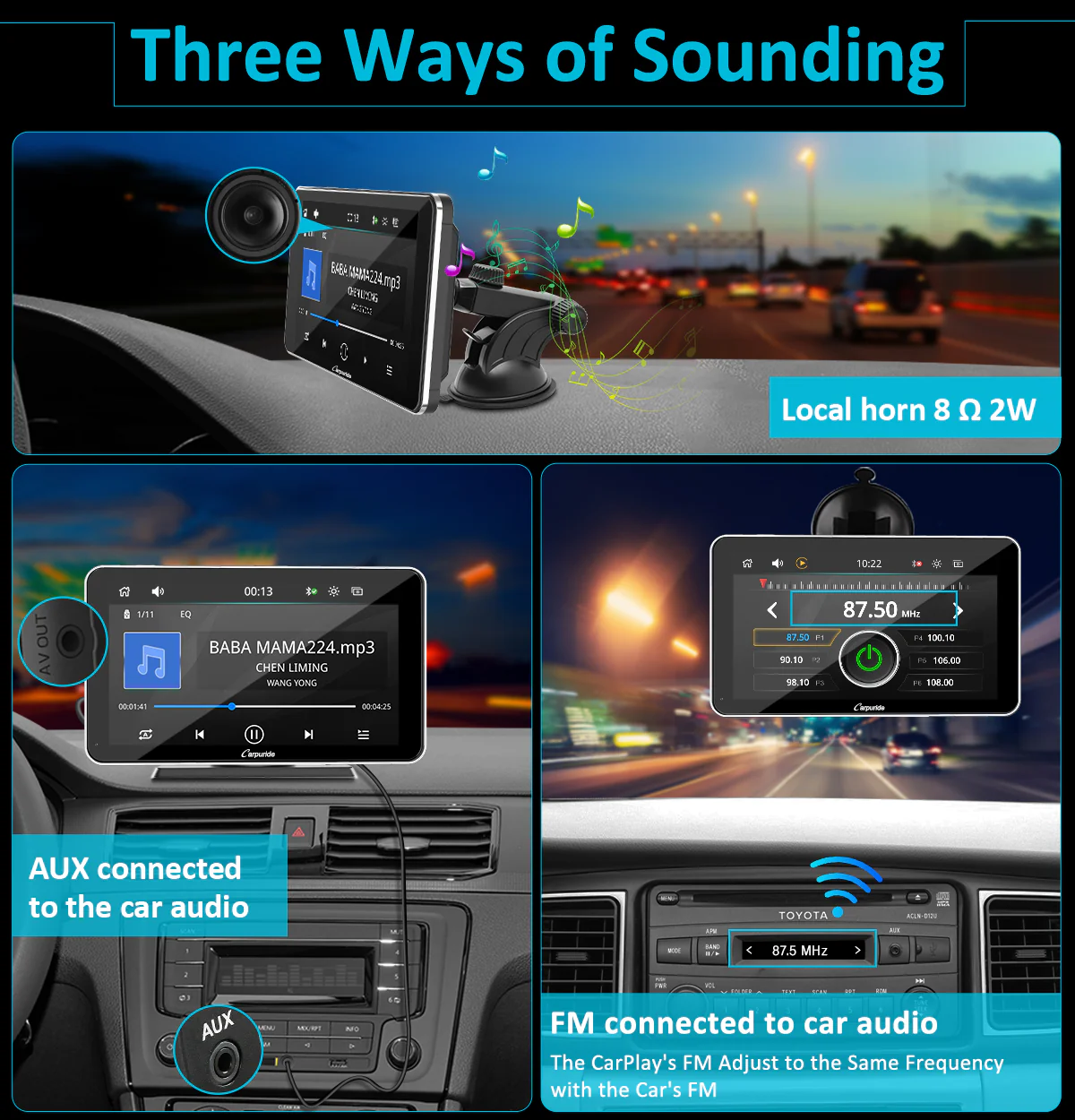 Car Stereo with Carplay/Android Auto, Plug and Play Quick Install, 7 Inch IPS Touch Screen, Multimedia Player with Bluetooth, Mirror Link, Google and Siri Assistant，Backup Camera,Silver Frame - Image 6