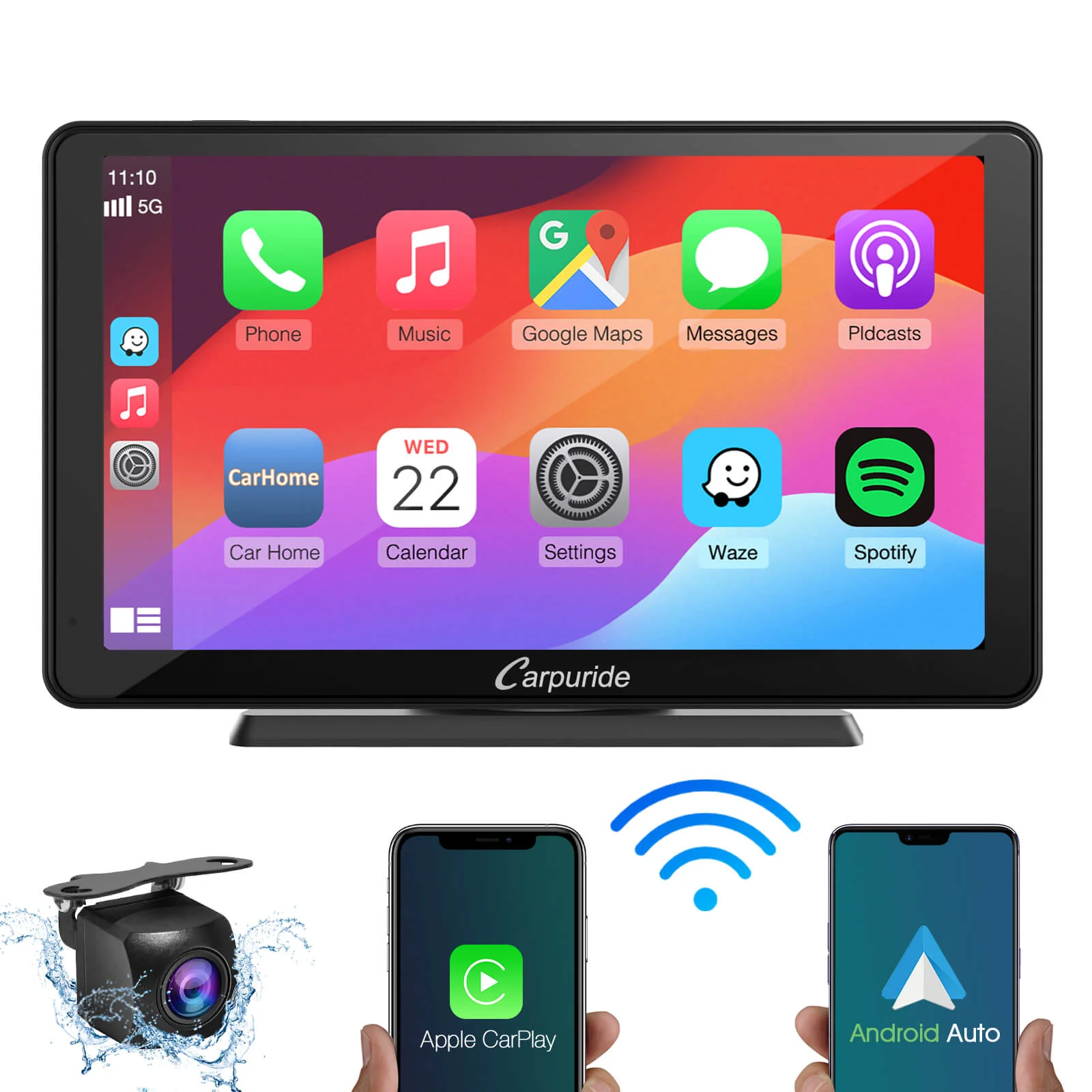 CARPURIDE C3 Portable Smart Multimedia Dashboard Console with Detachable Sunshade - Image 10