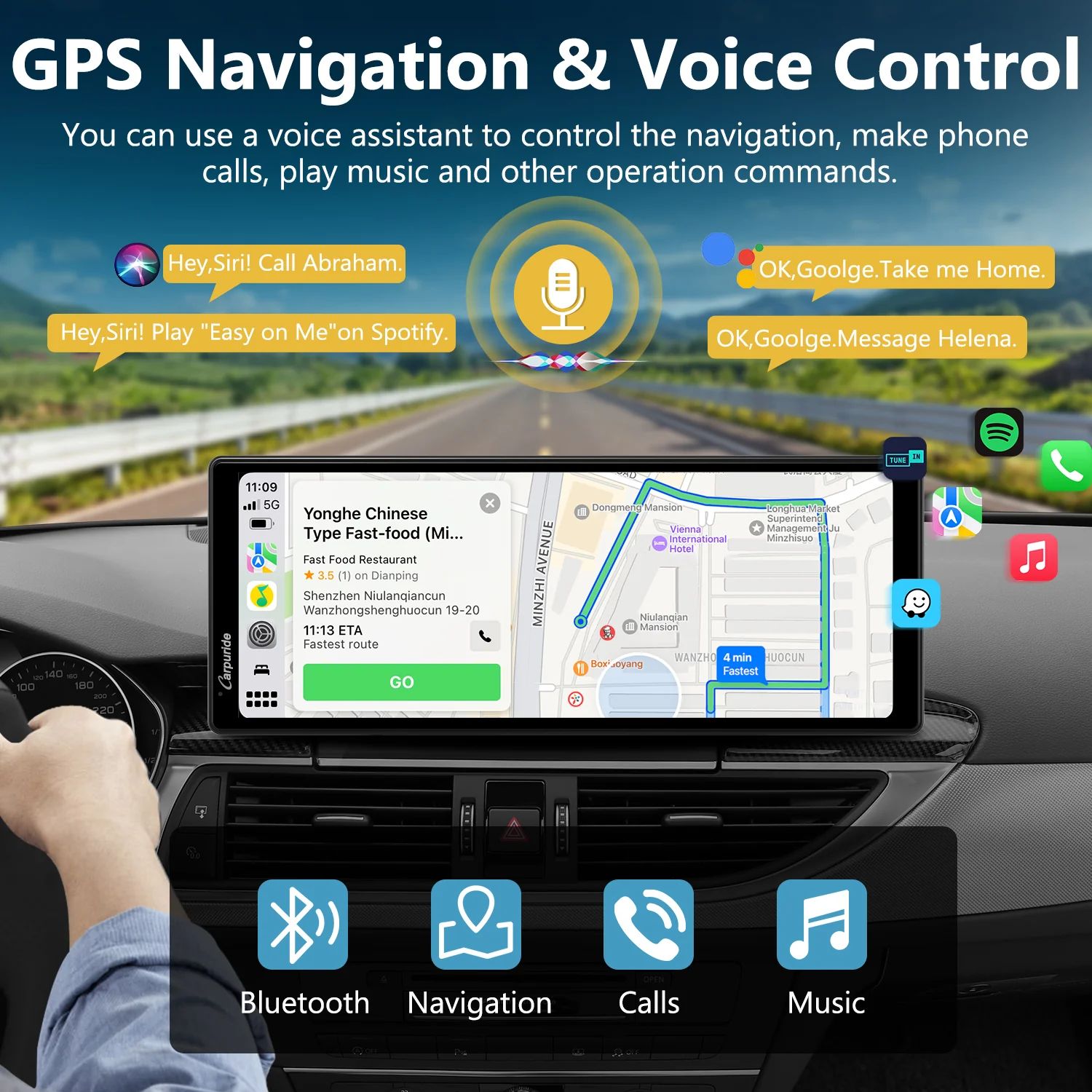 CARPURIDE C92 Portable Smart Multimedia Dashboard Console - Image 3
