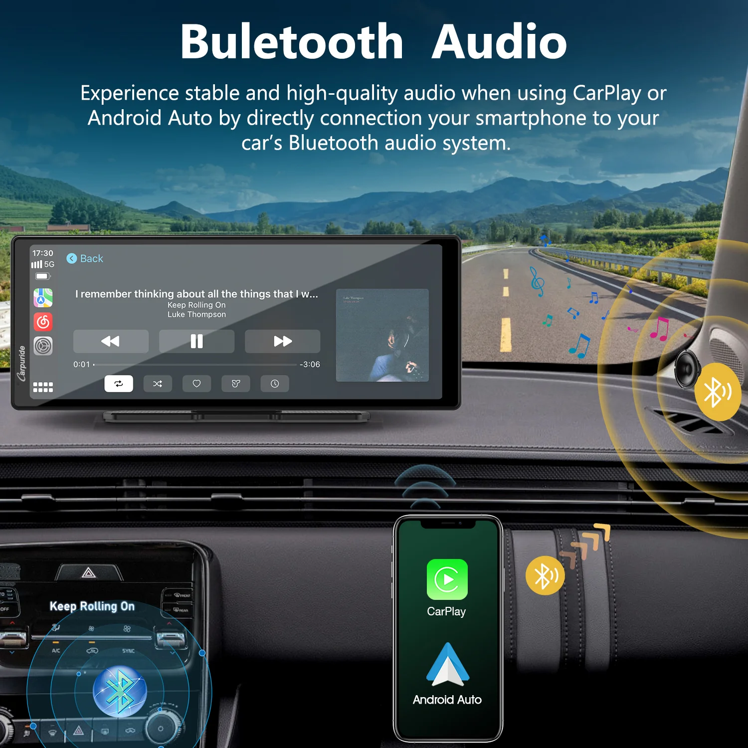 CARPURIDE C92 Portable Smart Multimedia Dashboard Console - Image 5