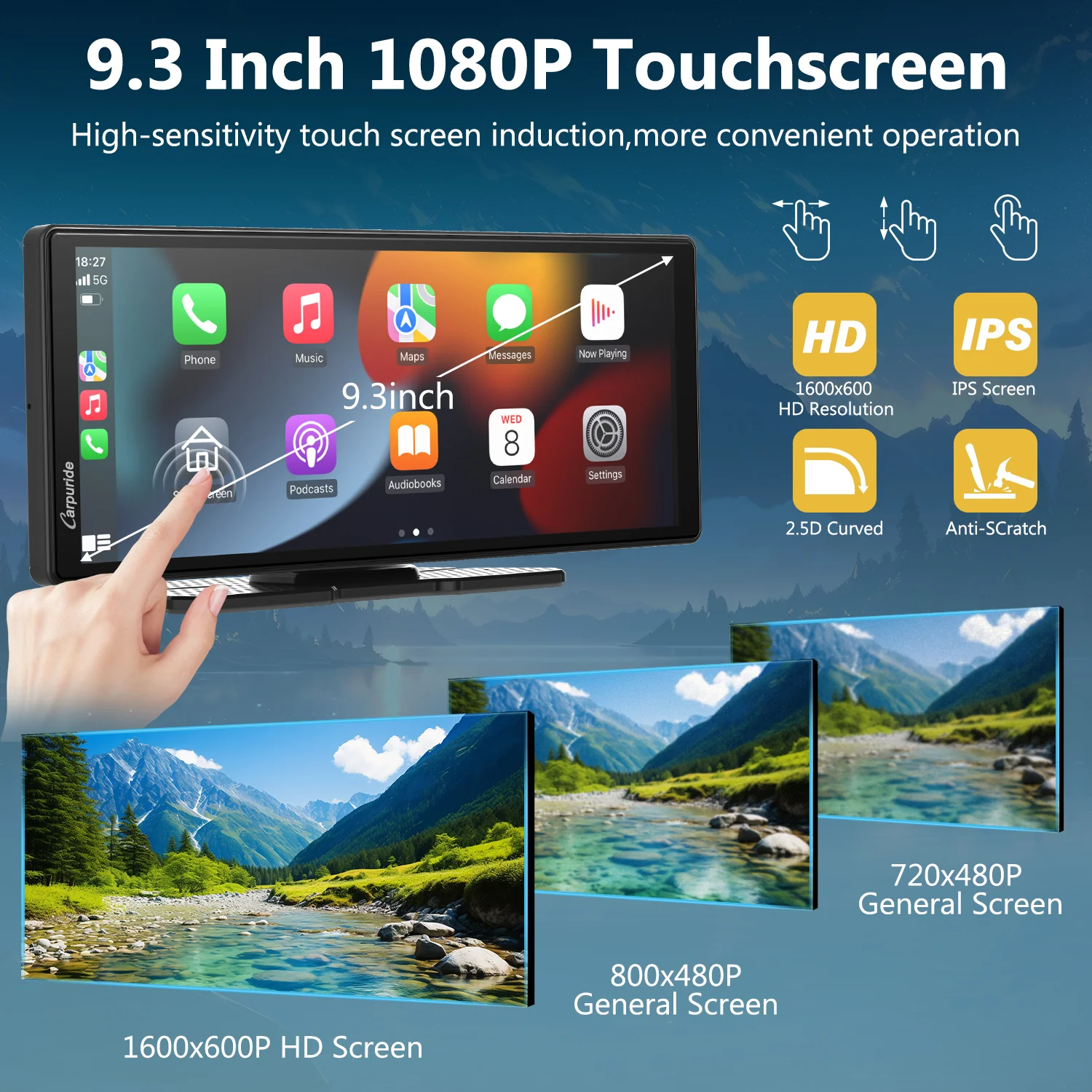 CARPURIDE C92 Portable Smart Multimedia Dashboard Console With Backup Camera - Image 8