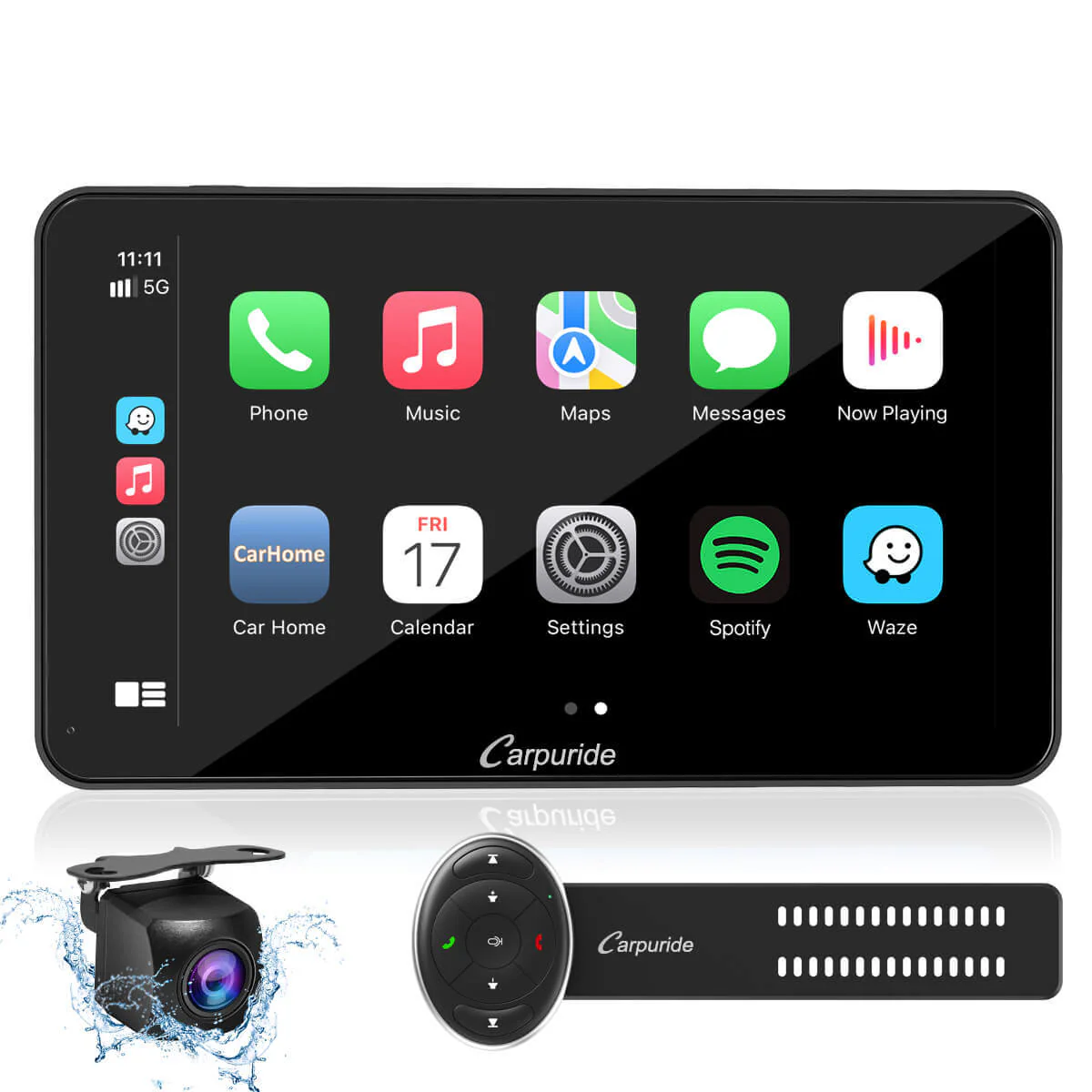CARPURIDE W701 Car Stereo with Wireless Apple CarPlay&Android Auto, 7" IPS Touch Screen, Multimedia Bluetooth Navigation Dashboard Console with Mirror Link, Google, and Siri Assistant - Image 9