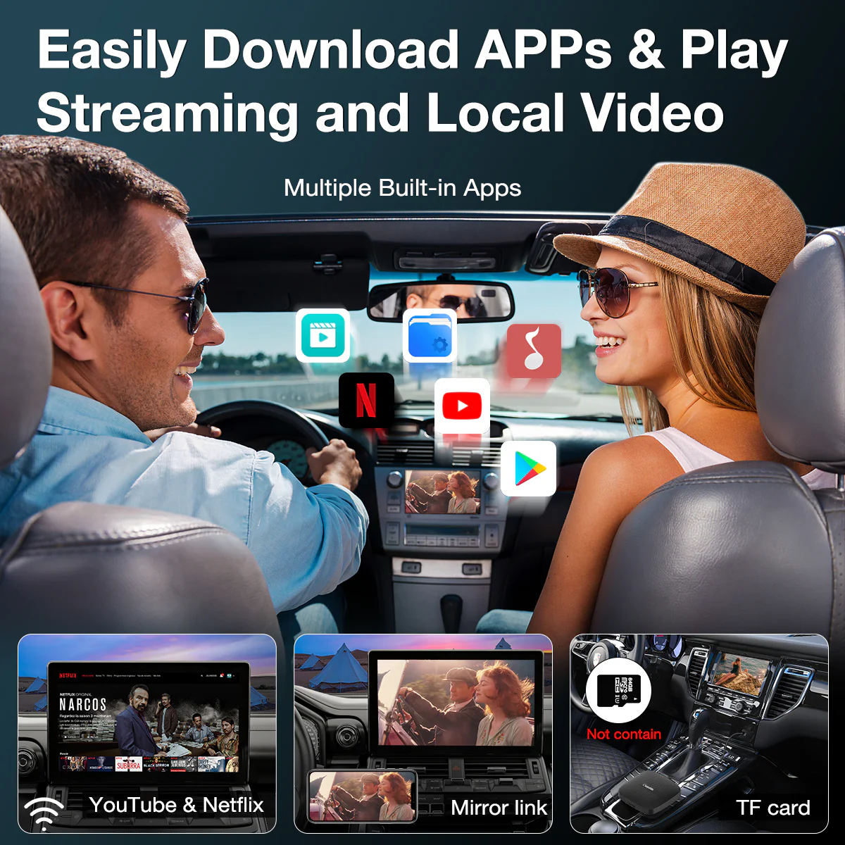 CARPURIDE H01 3 in 1 Android 11.0 Internet AI Box - Wireless Apple Carplay&Android Auto Adapter - Image 6