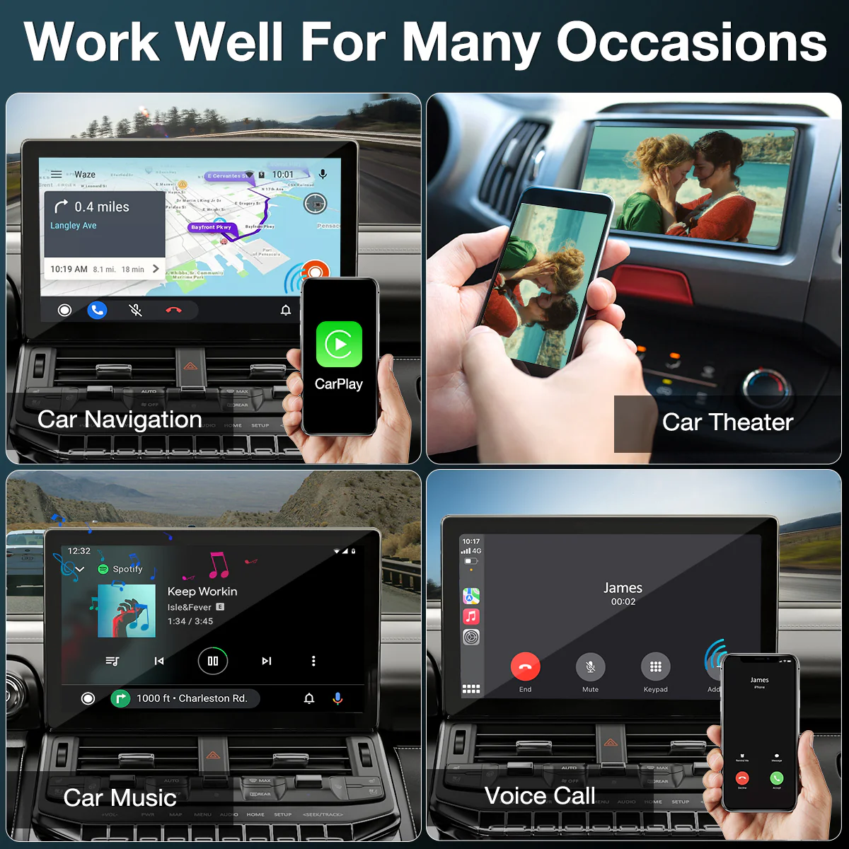CARPURIDE H01 3 in 1 Android 11.0 Internet AI Box - Wireless Apple Carplay&Android Auto Adapter - Image 9