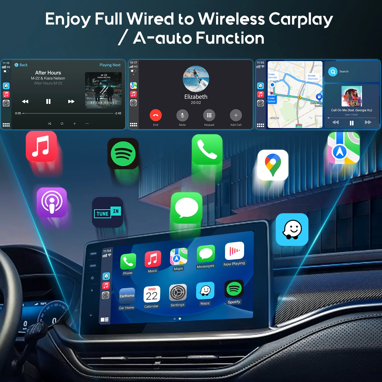 CARPURIDE H02  2-in-1 Magic Box adapter  - Wireless CarPlay or Android Auto Adapter - Image 6