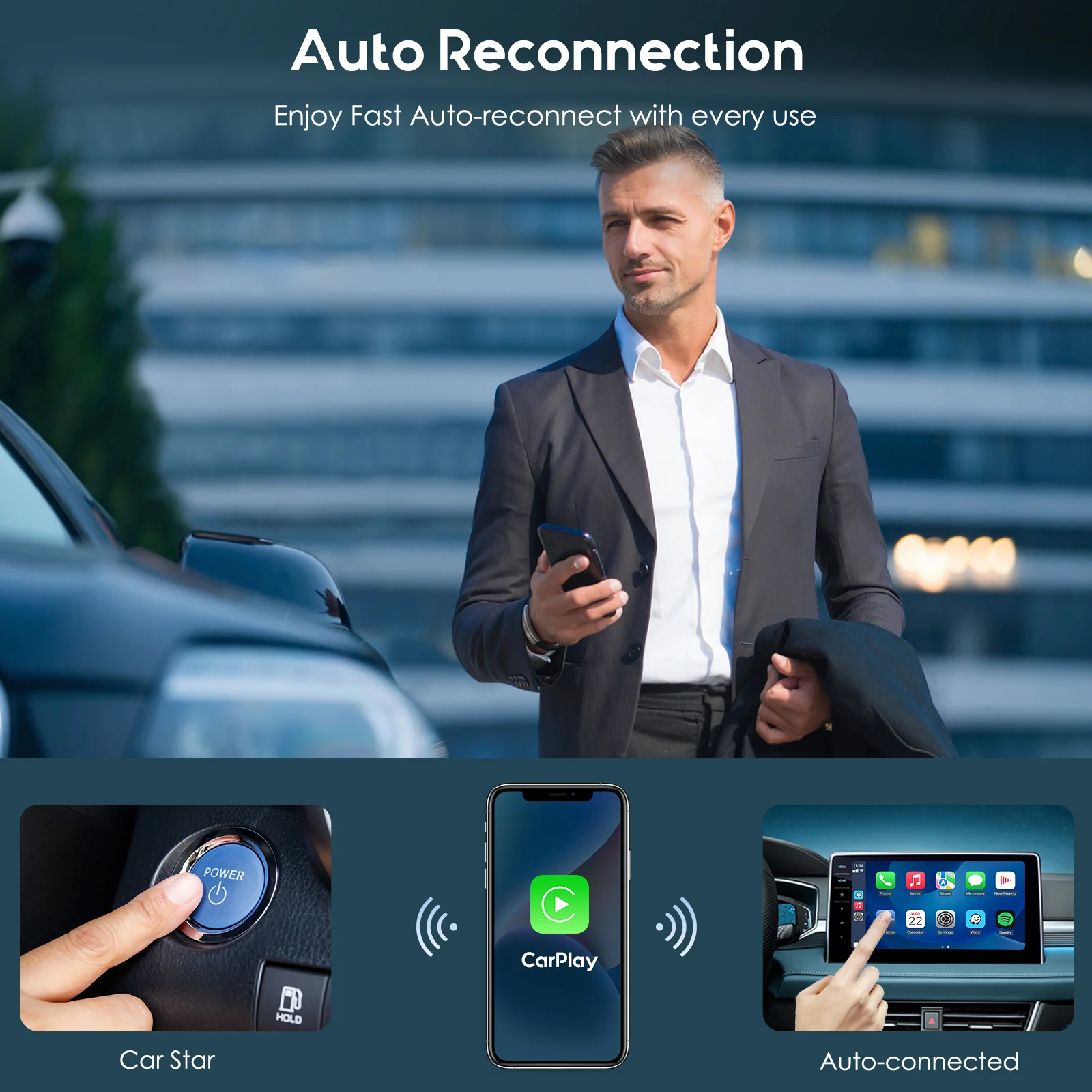 CARPURIDE H02  2-in-1 Magic Box adapter  - Wireless CarPlay or Android Auto Adapter - Image 7