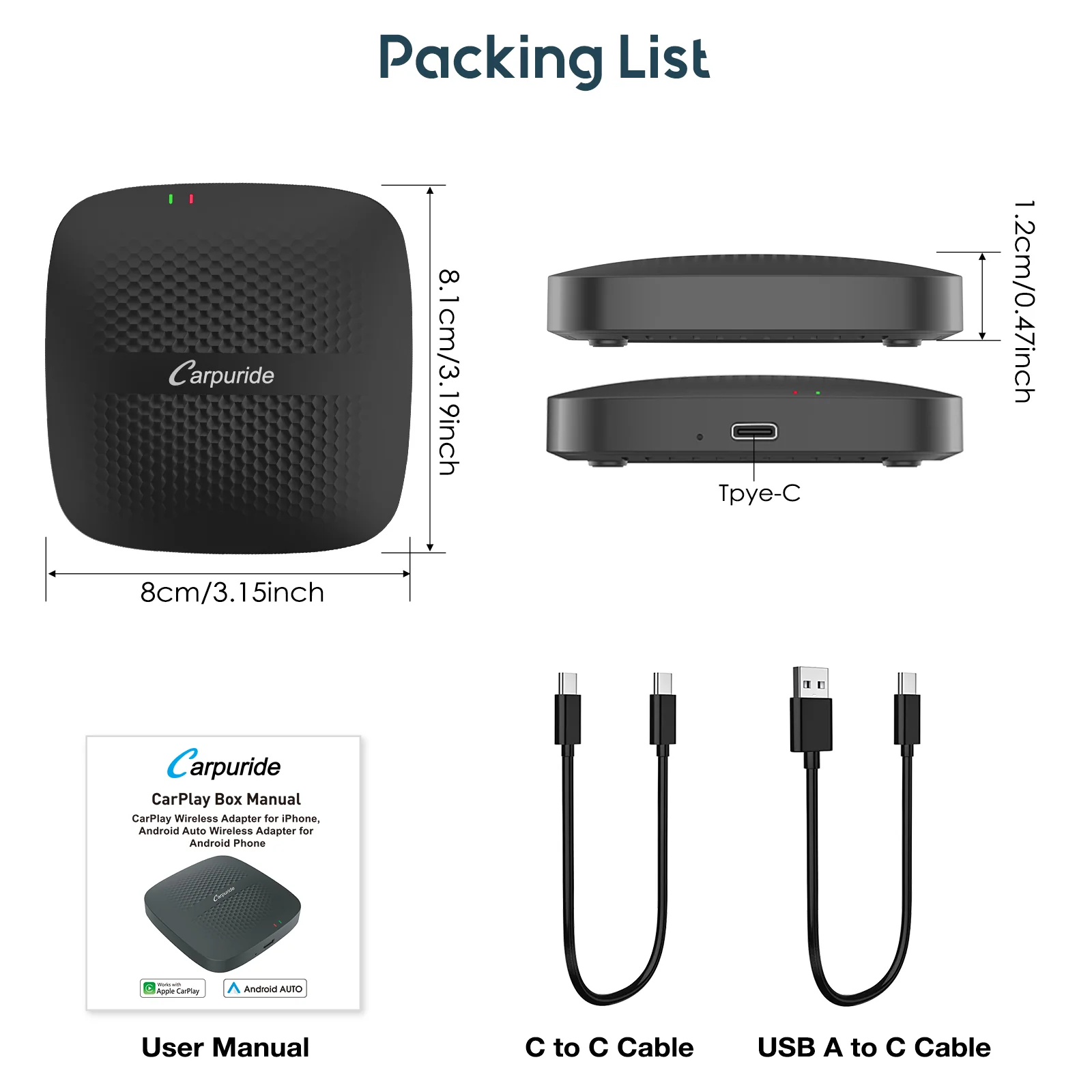 CARPURIDE H02  2-in-1 Magic Box adapter  - Wireless CarPlay or Android Auto Adapter - Image 9