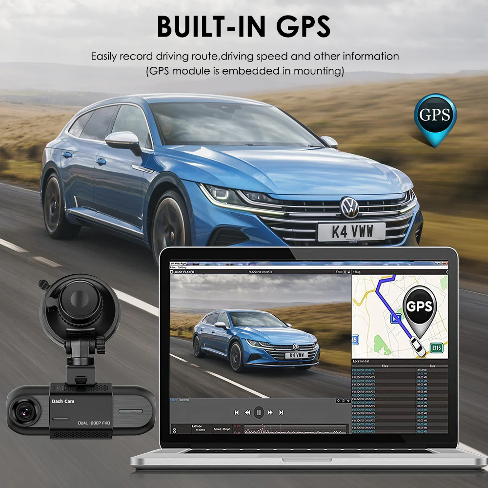 CARPURIDE M8, 1.5 Inch Led Screen, FHD 1080P Dual Lens Dash Camera - Image 10