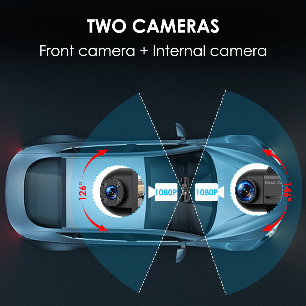 CARPURIDE M8, 1.5 Inch Led Screen, FHD 1080P Dual Lens Dash Camera - Image 11
