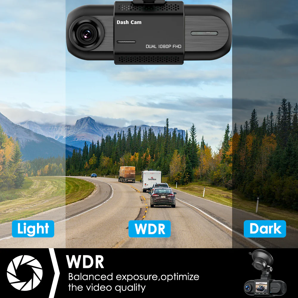 CARPURIDE M8, 1.5 Inch Led Screen, FHD 1080P Dual Lens Dash Camera - Image 12