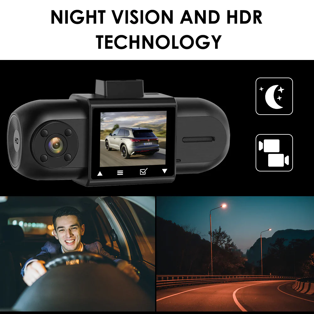 CARPURIDE M8, 1.5 Inch Led Screen, FHD 1080P Dual Lens Dash Camera - Image 4
