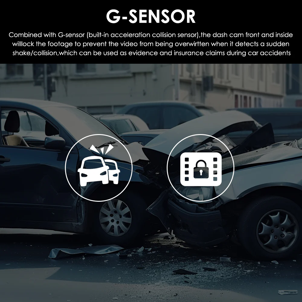 CARPURIDE M8, 1.5 Inch Led Screen, FHD 1080P Dual Lens Dash Camera - Image 5