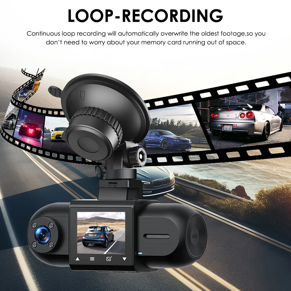 CARPURIDE M8, 1.5 Inch Led Screen, FHD 1080P Dual Lens Dash Camera - Image 7