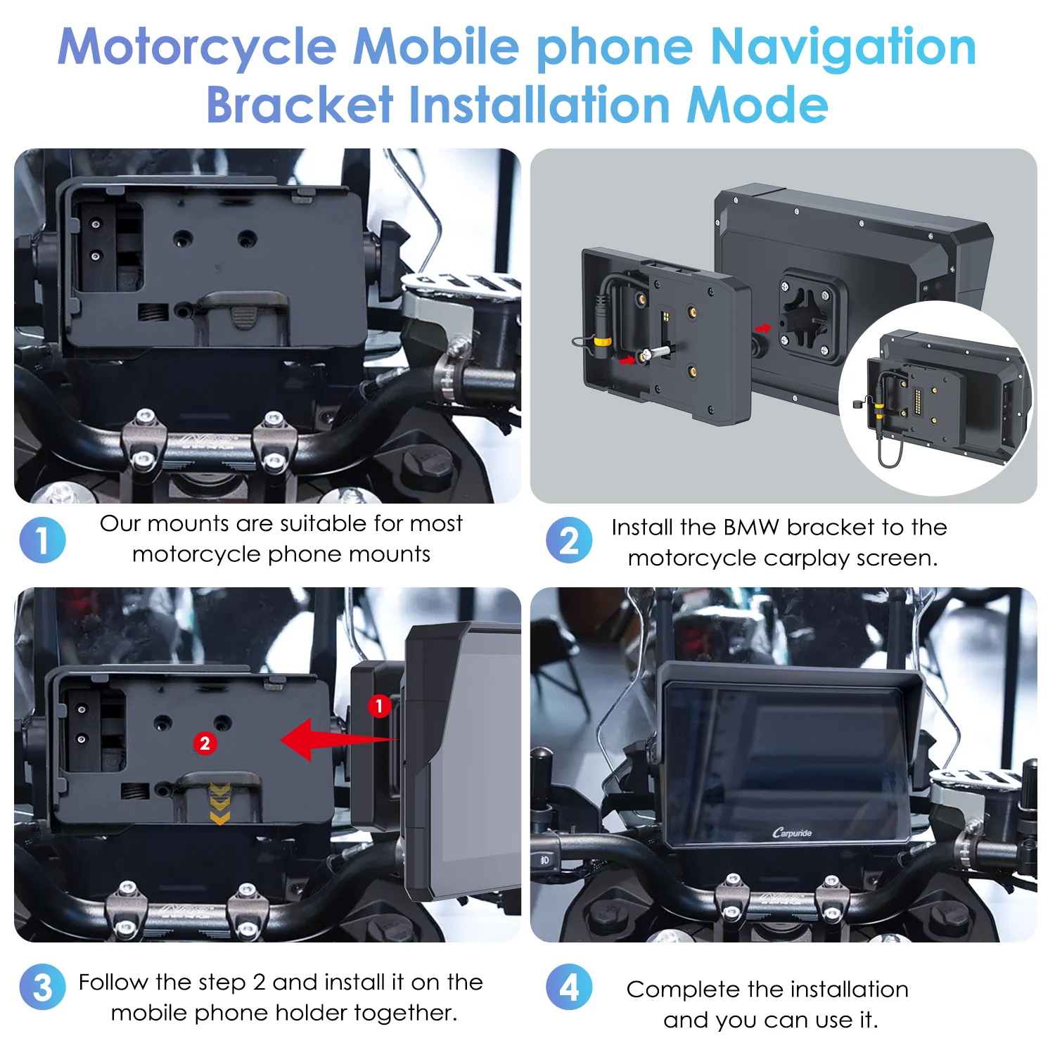 Carpuride Motorcycle Navigation Bracket - Image 4