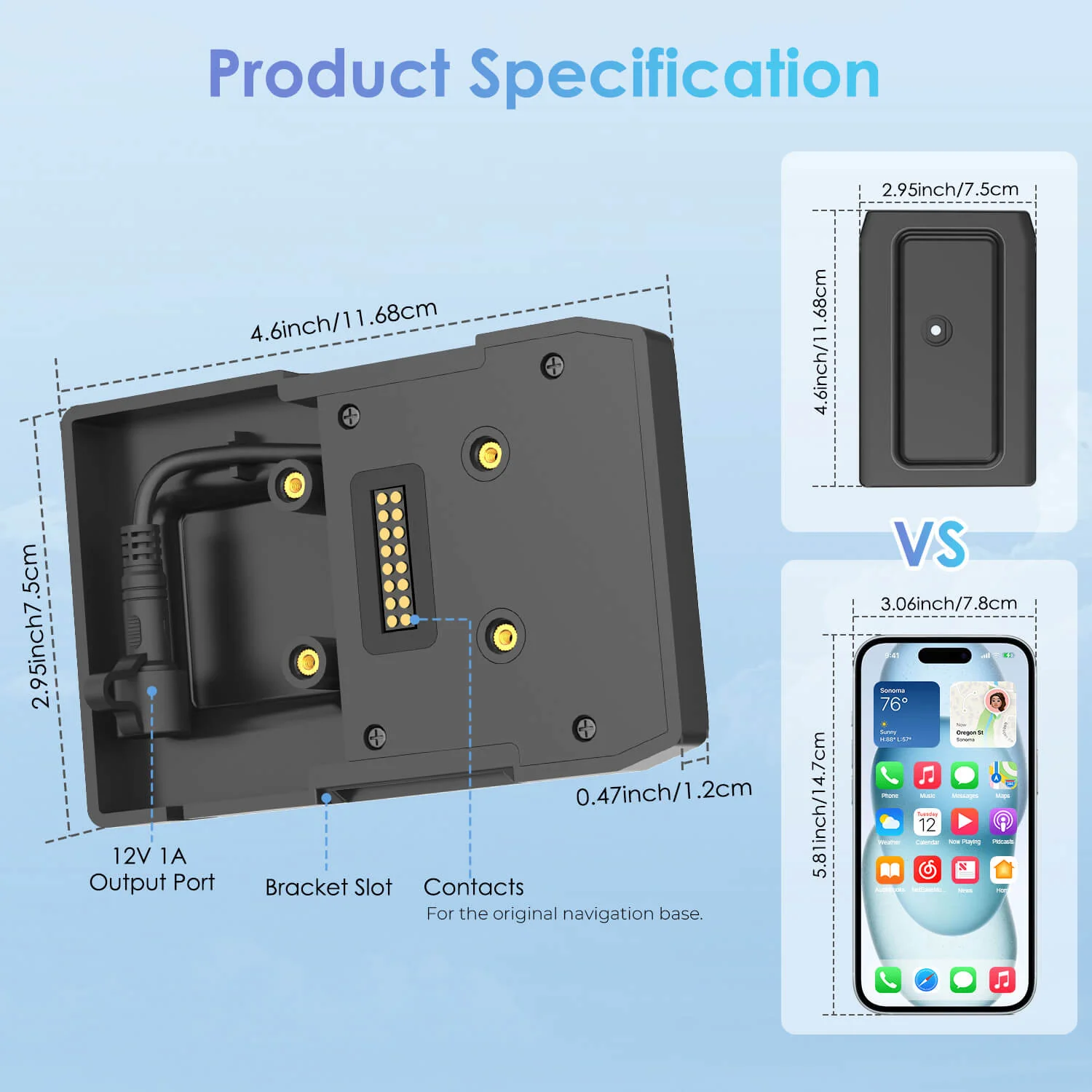 Carpuride Motorcycle Navigation Bracket - Image 5