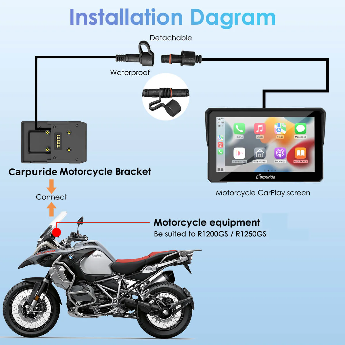 Carpuride Motorcycle Navigation Bracket - Image 6
