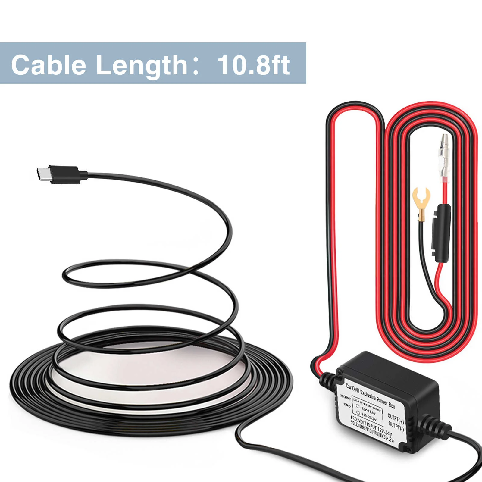 CARPURIDE Type-C 12V - 24V to 5V/2A Max Car Charger Cable kit - Image 3