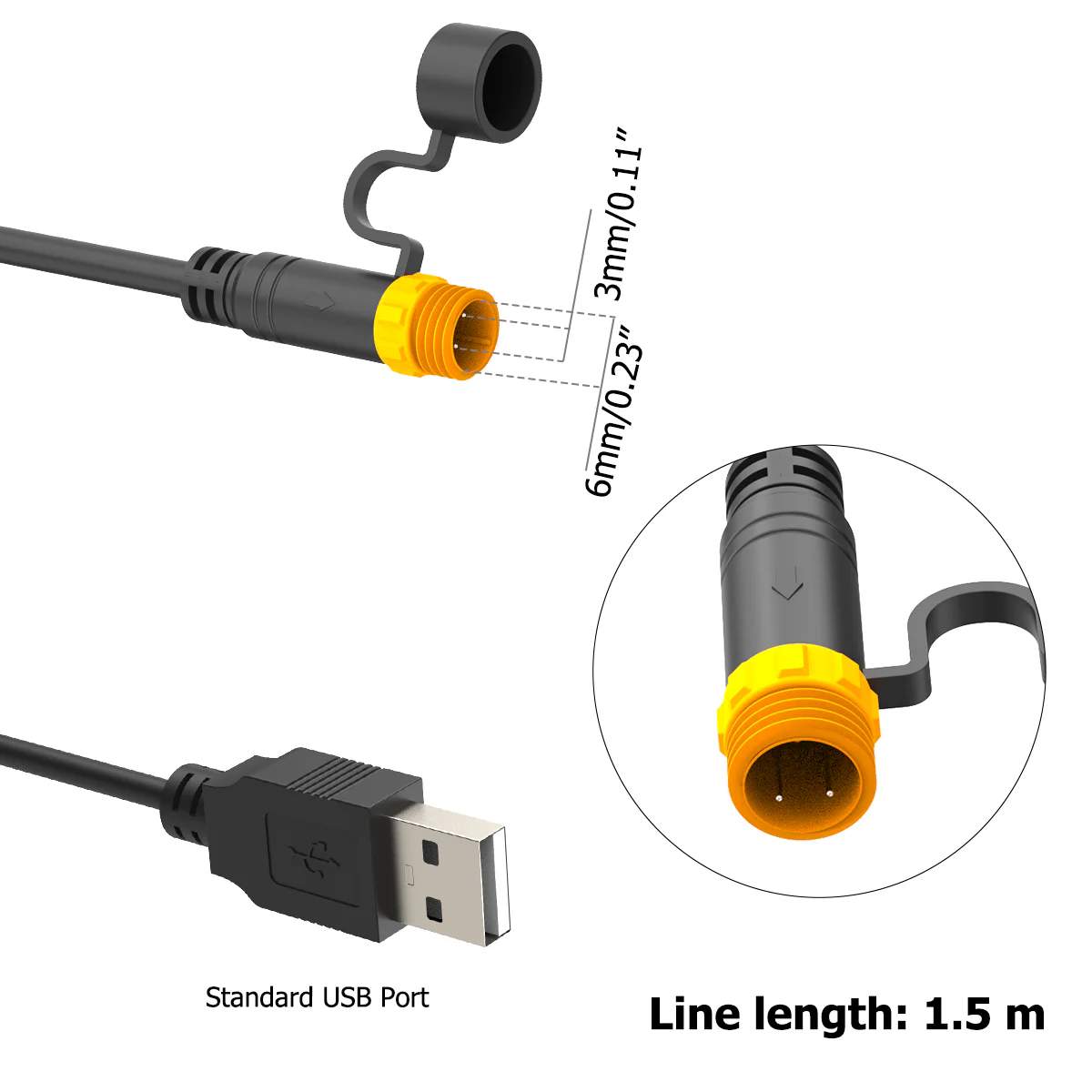 Carpuride USB Power Line Suitable for Carpuride W502/W702 - Image 3