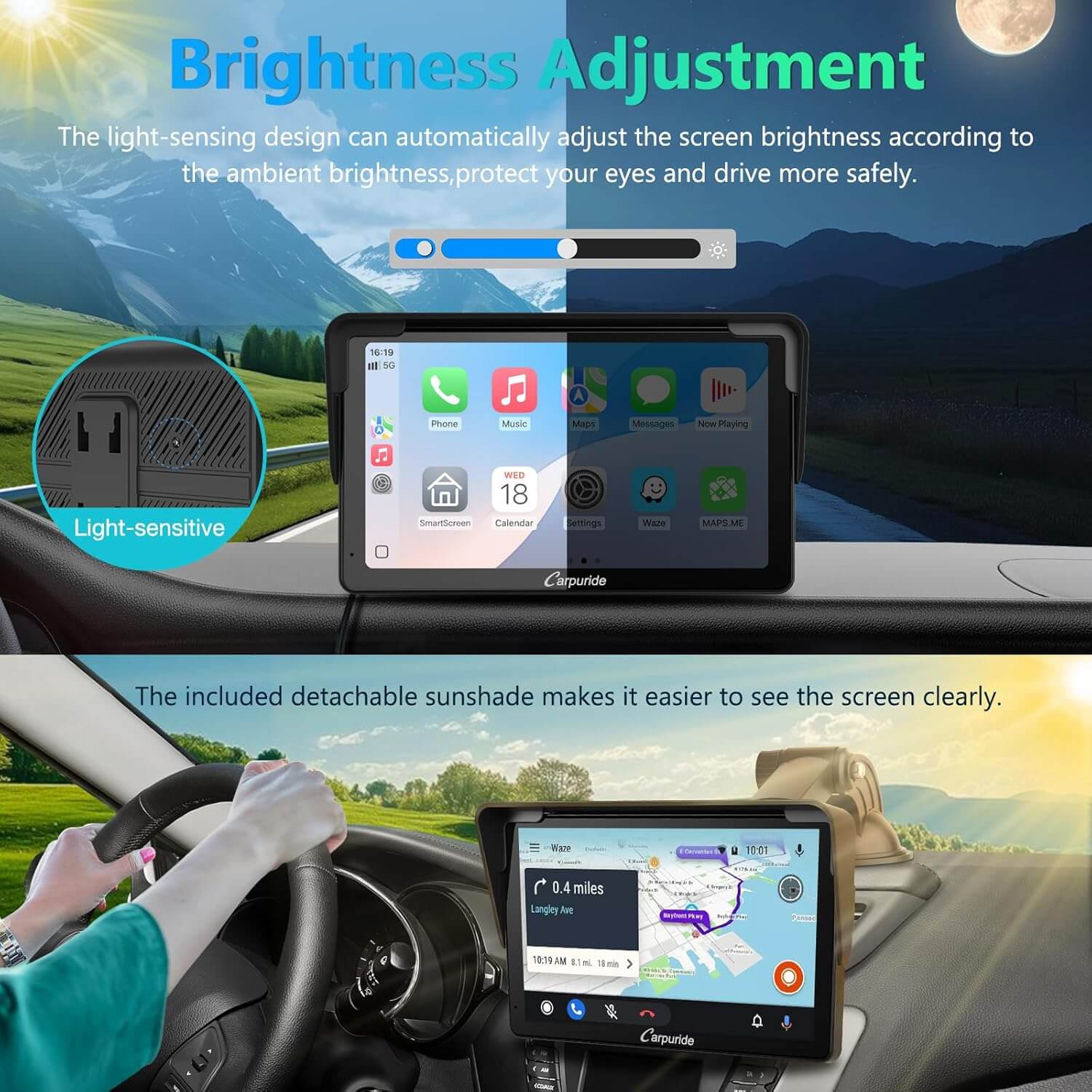 CARPURIDE V3 Portable Smart Multimedia Dashboard Console - Image 5