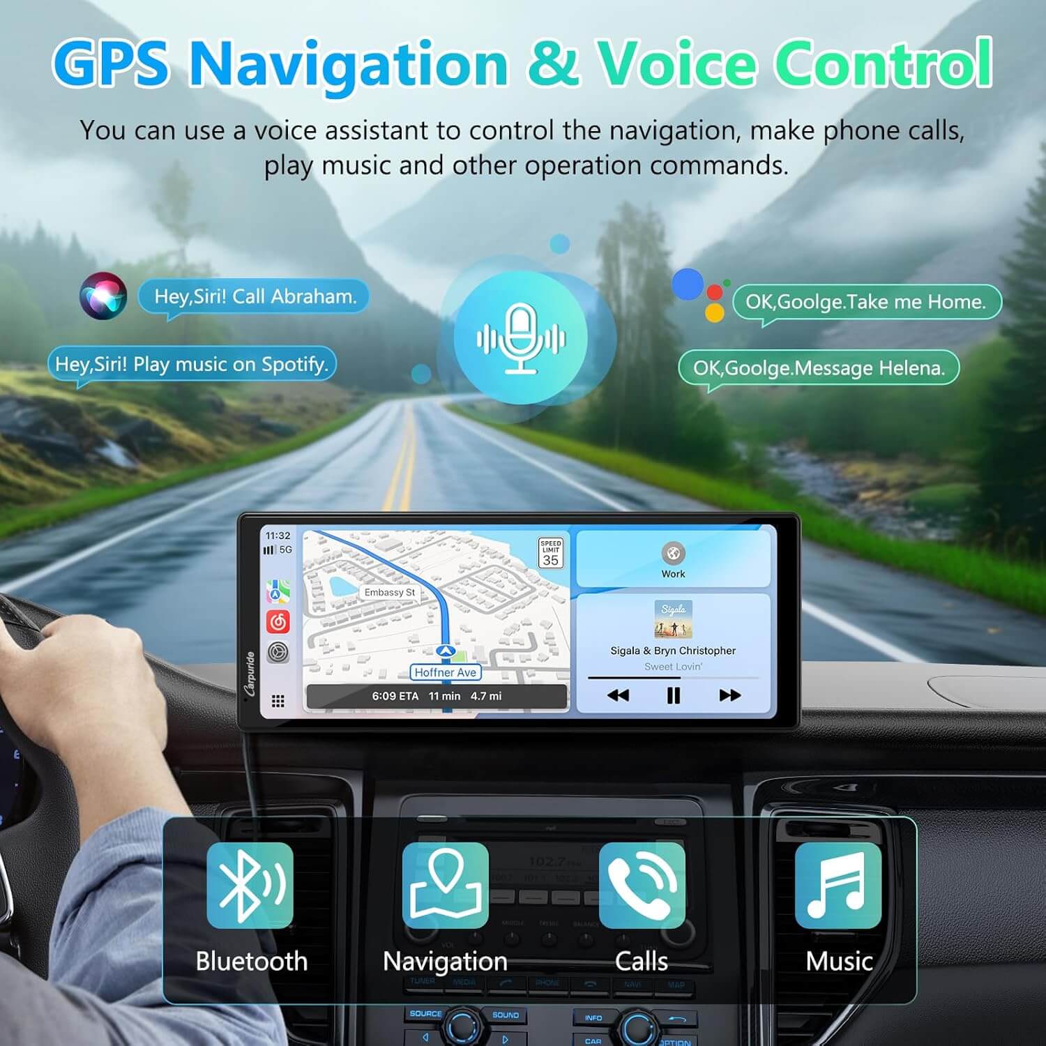 CARPURIDE V92R with Rear Camera optional Portable Smart Dashboard Console - Image 3
