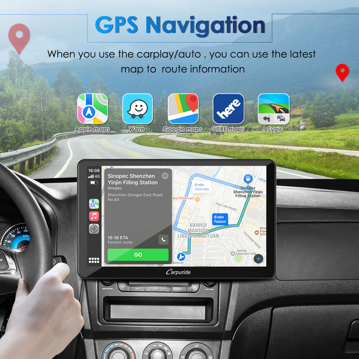 CARPURIDE W101 Portable Smart Multimedia Dashboard Console Suitable for Larger Vehicles - Image 3