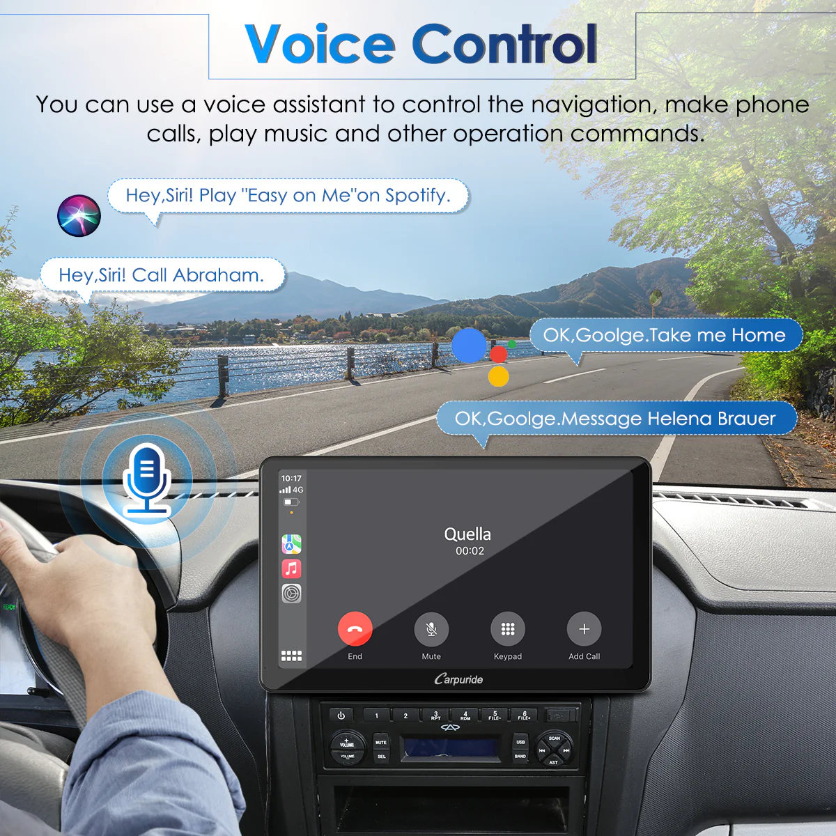 CARPURIDE W101 Portable Smart Multimedia Dashboard Console Suitable for Larger Vehicles - Image 4