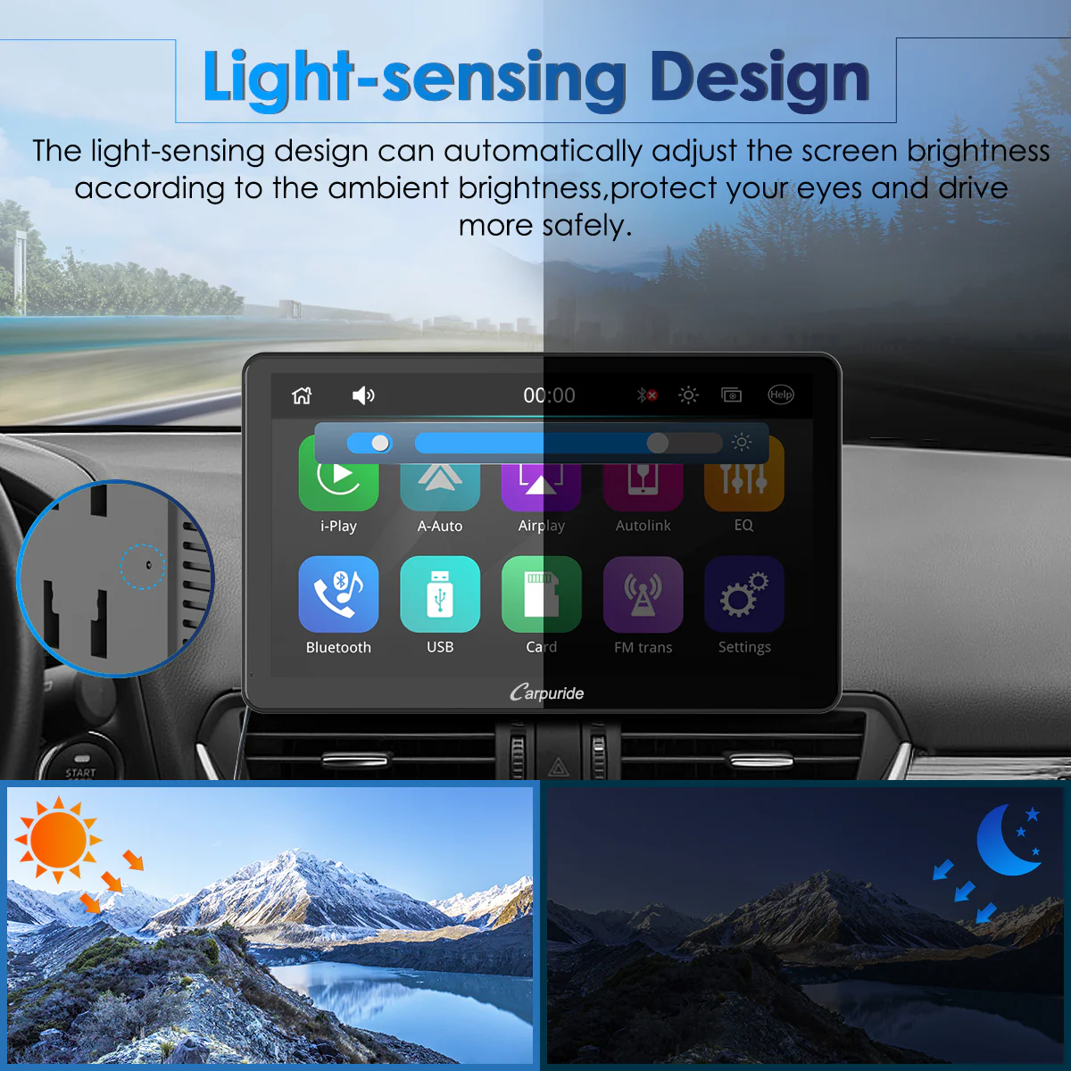 CARPURIDE W101 Portable Smart Multimedia Dashboard Console with Steering Wheel Control Suitable for Larger Vehicles - Image 5