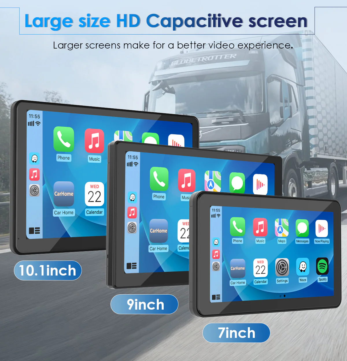CARPURIDE W101 Portable Smart Multimedia Dashboard Console with Steering Wheel Control Suitable for Larger Vehicles - Image 8