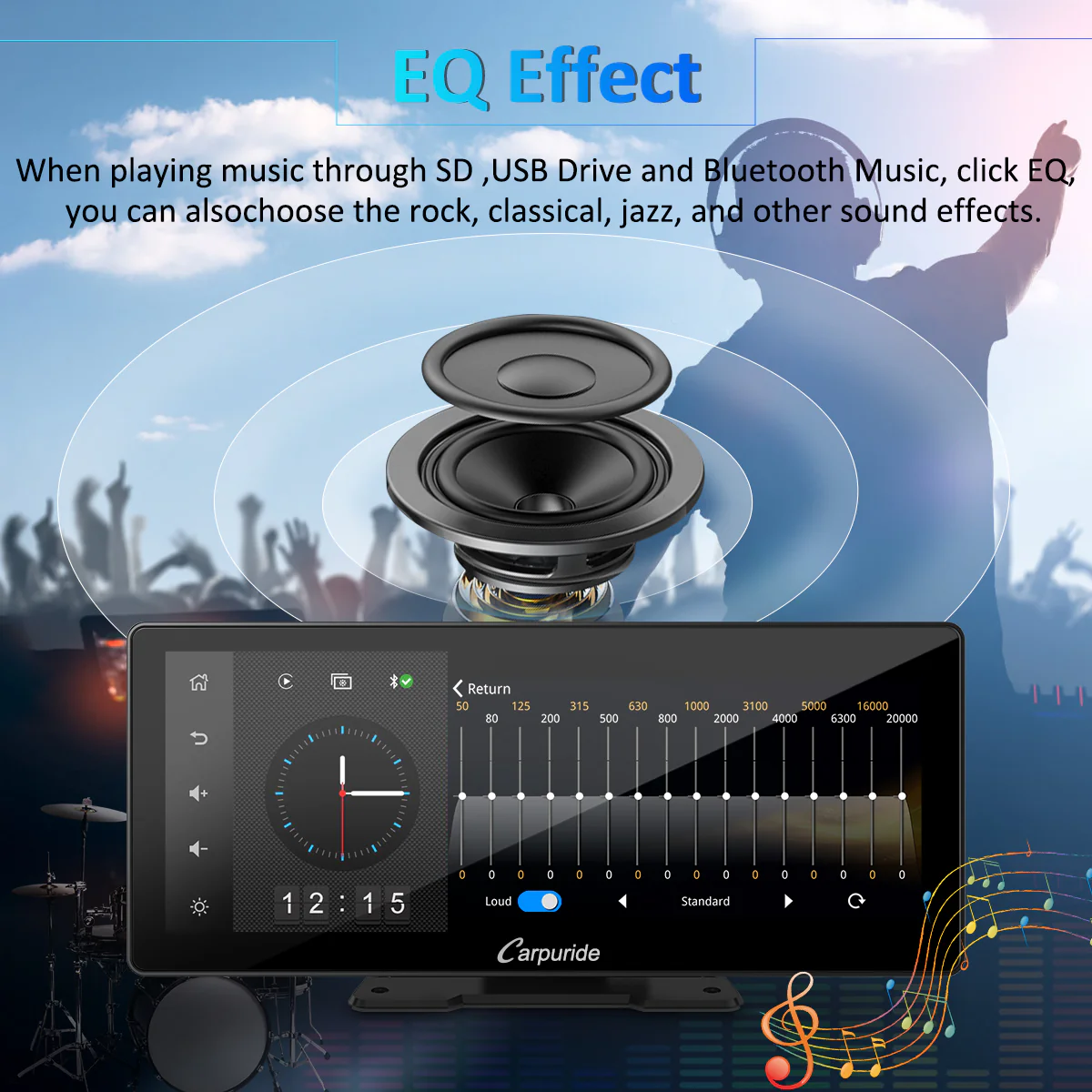 CARPURIDE W103 Portable Smart Multimedia Dashboard Console - Image 6