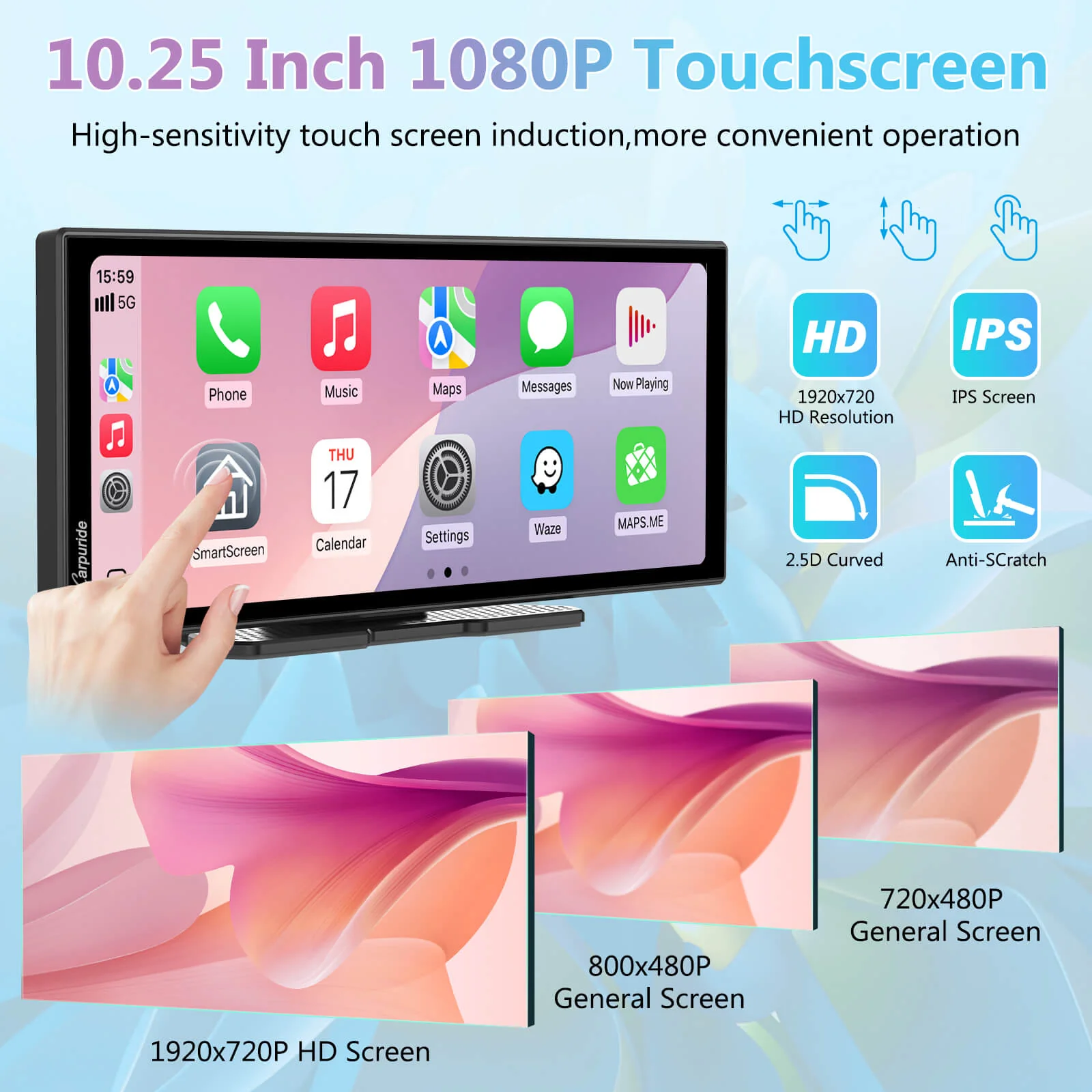 Carpuride W125A/W125S Best Car Audio Touch Screen With DVR - Image 3