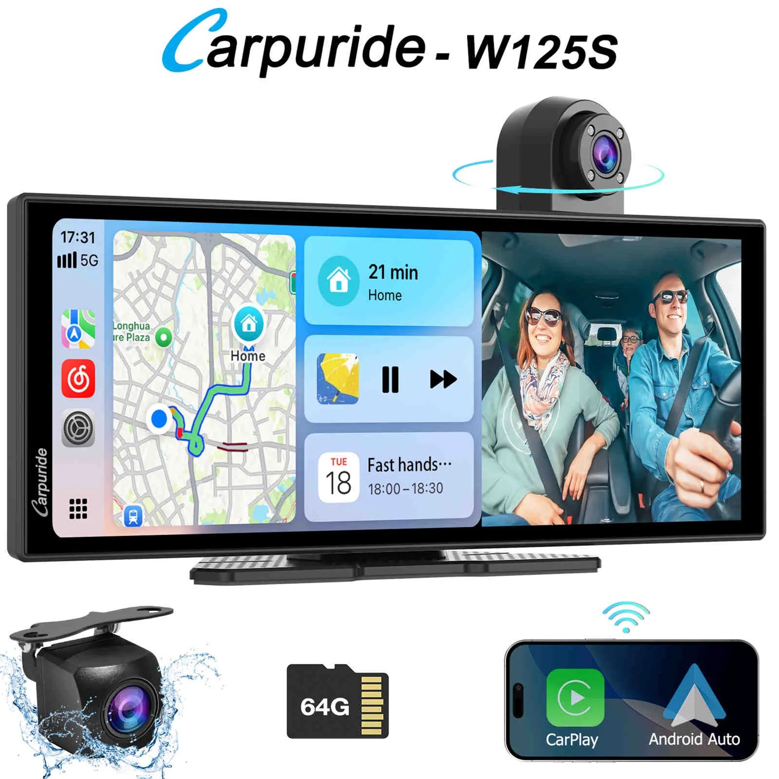 Carpuride W125A/W125S Best Car Audio Touch Screen With DVR - Image 8