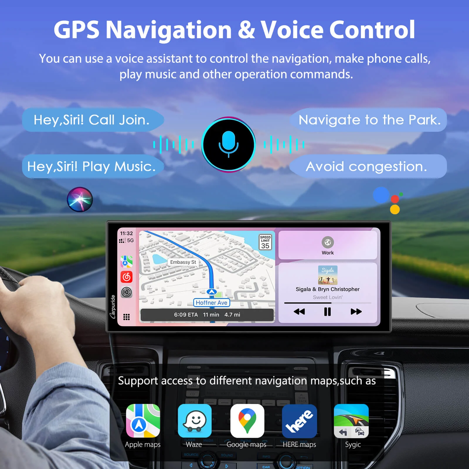CARPURIDE W125P Portable Wireless Car Stereo, Support Install Pre-installed Apps - Image 5