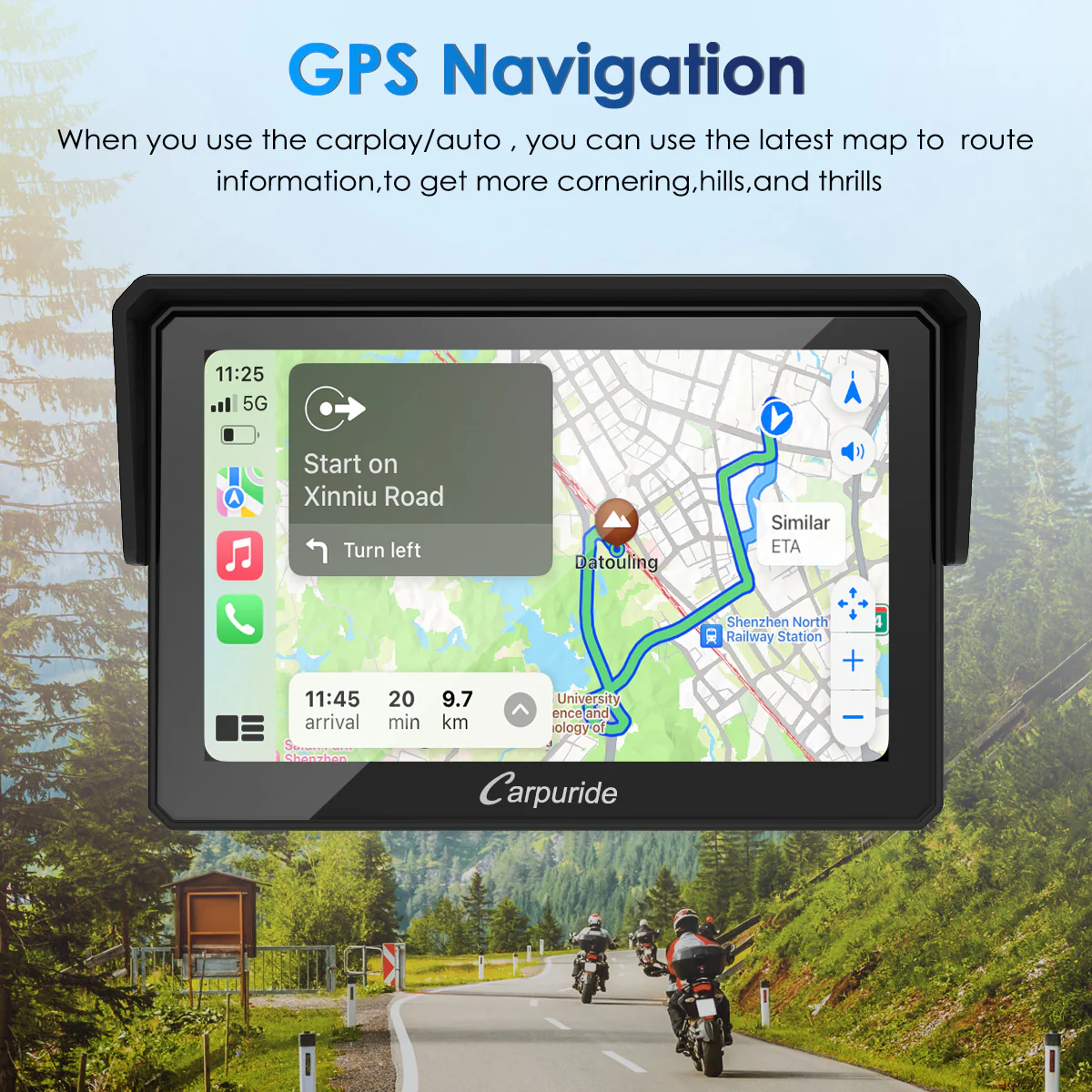 Carpuride W502 Wireless Portable Dual Bluetooth Waterproof IP67 Motorcycle Stereo - Image 5