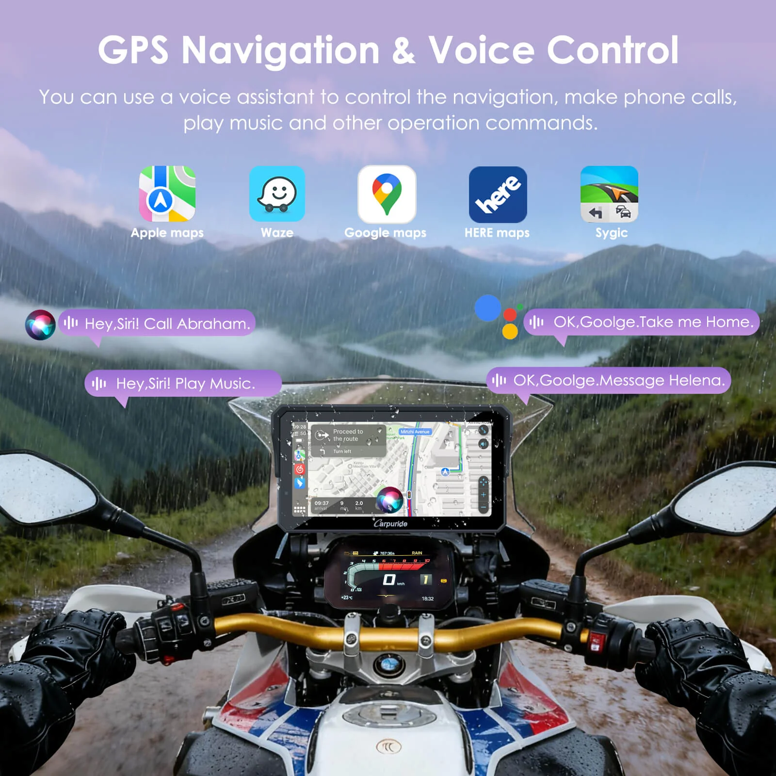 Carpuride W602BS 6" Motorcycle Stereo-Designed for BMW Motorcycle Compatible with Wonder Wheel Control - Image 5