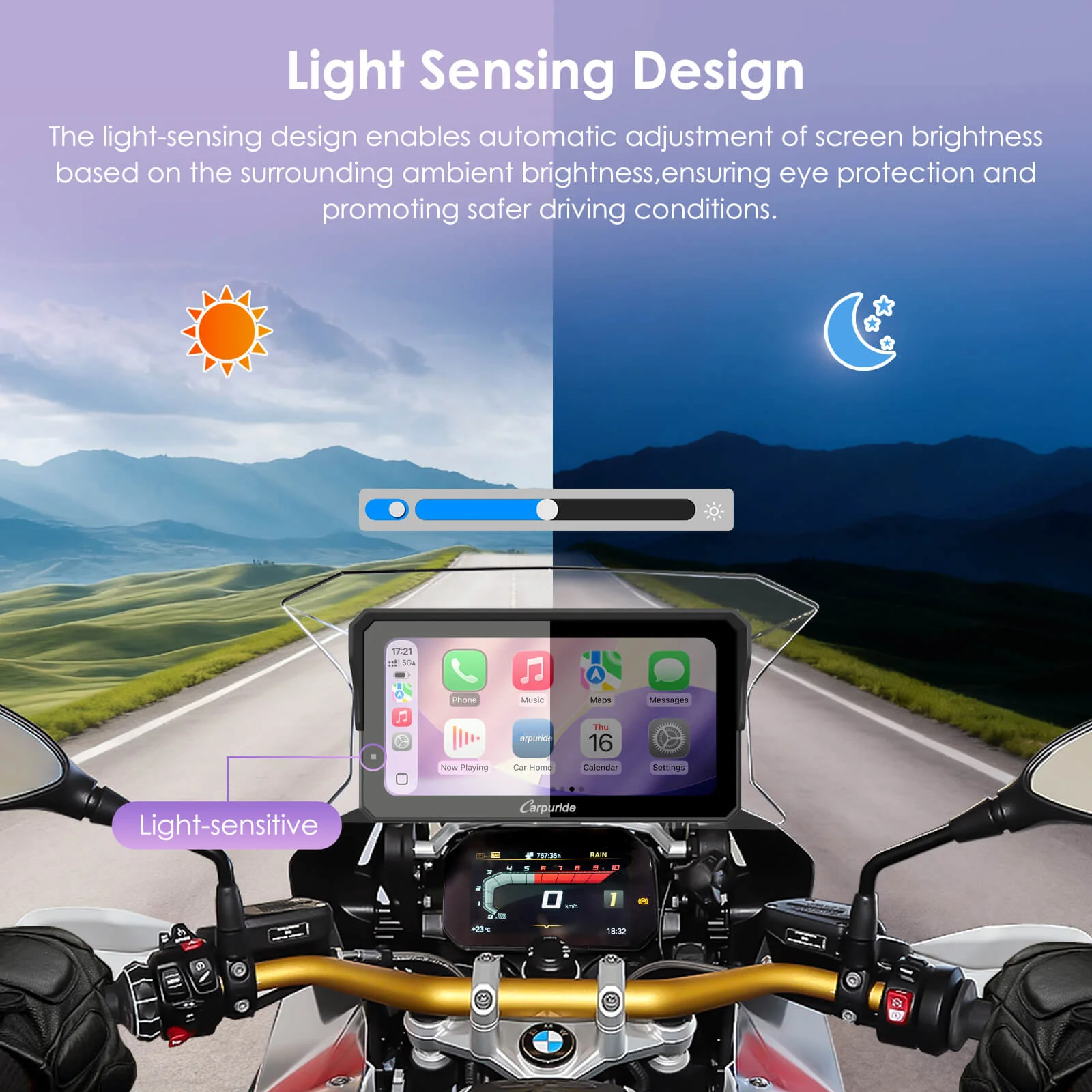 Carpuride W602BS 6" Motorcycle Stereo-Designed for BMW Motorcycle Compatible with Wonder Wheel Control - Image 9