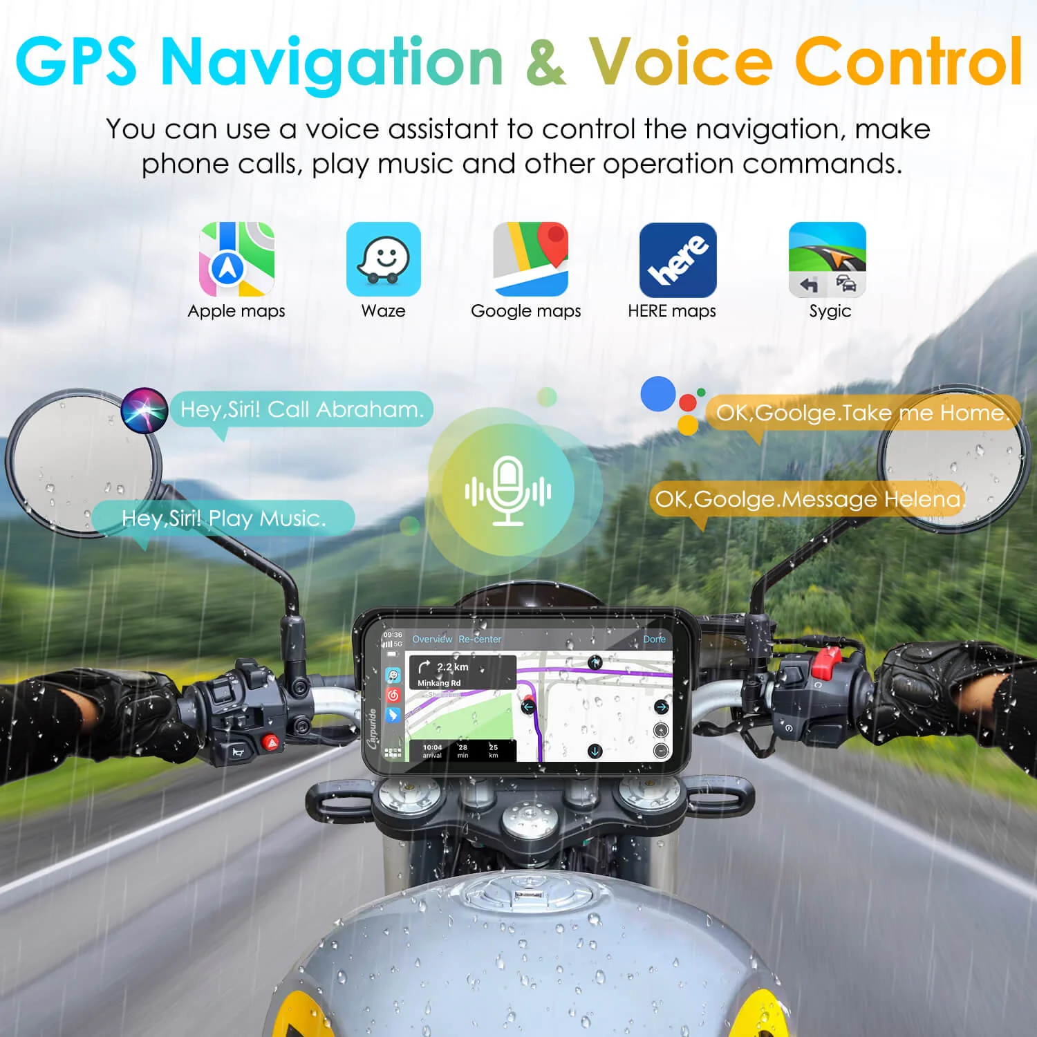 Carpuride W603 Wireless Portable Waterproof IP67 Motorcycle Stereo - Image 4