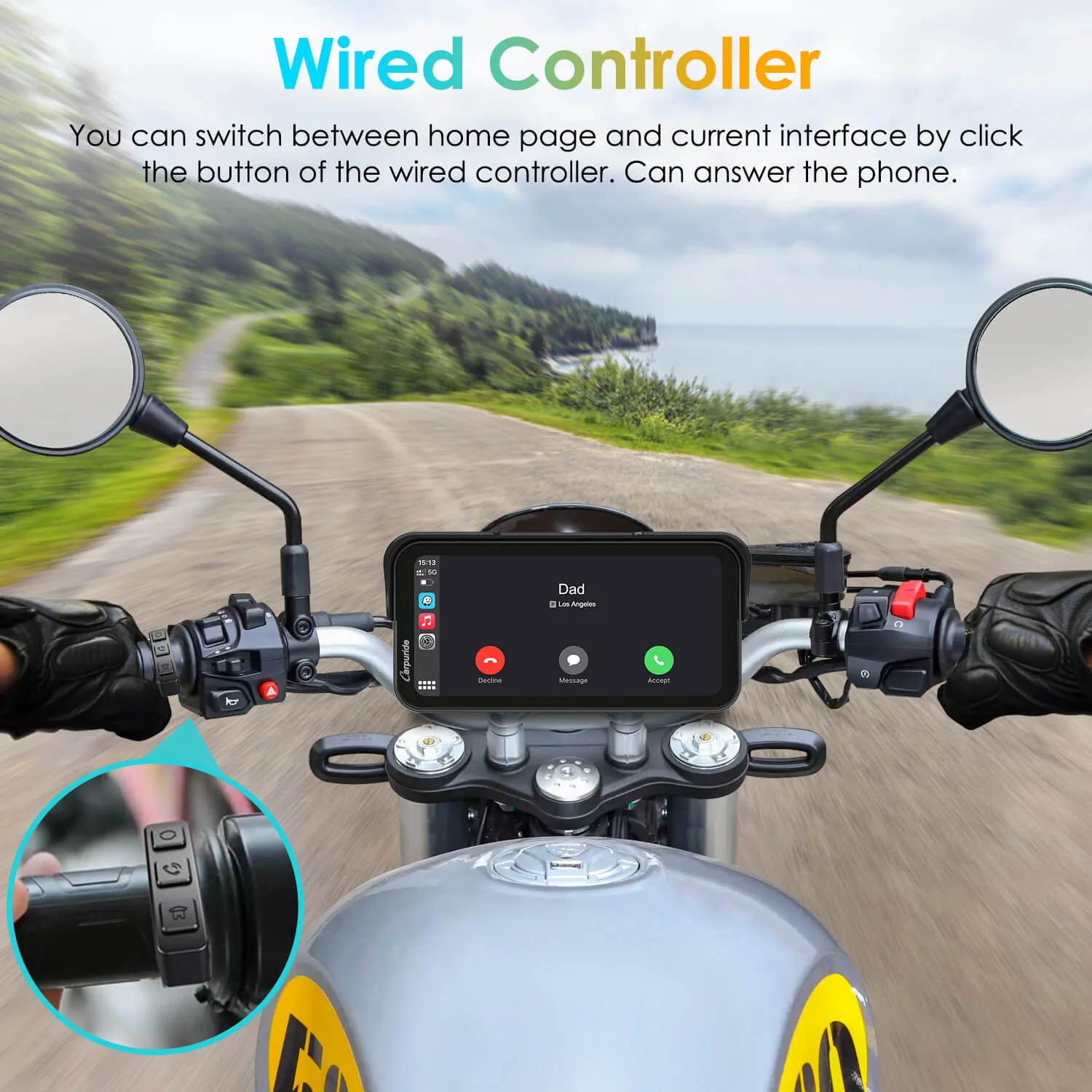 Carpuride W603 Wireless Portable Waterproof IP67 Motorcycle Stereo - Image 5