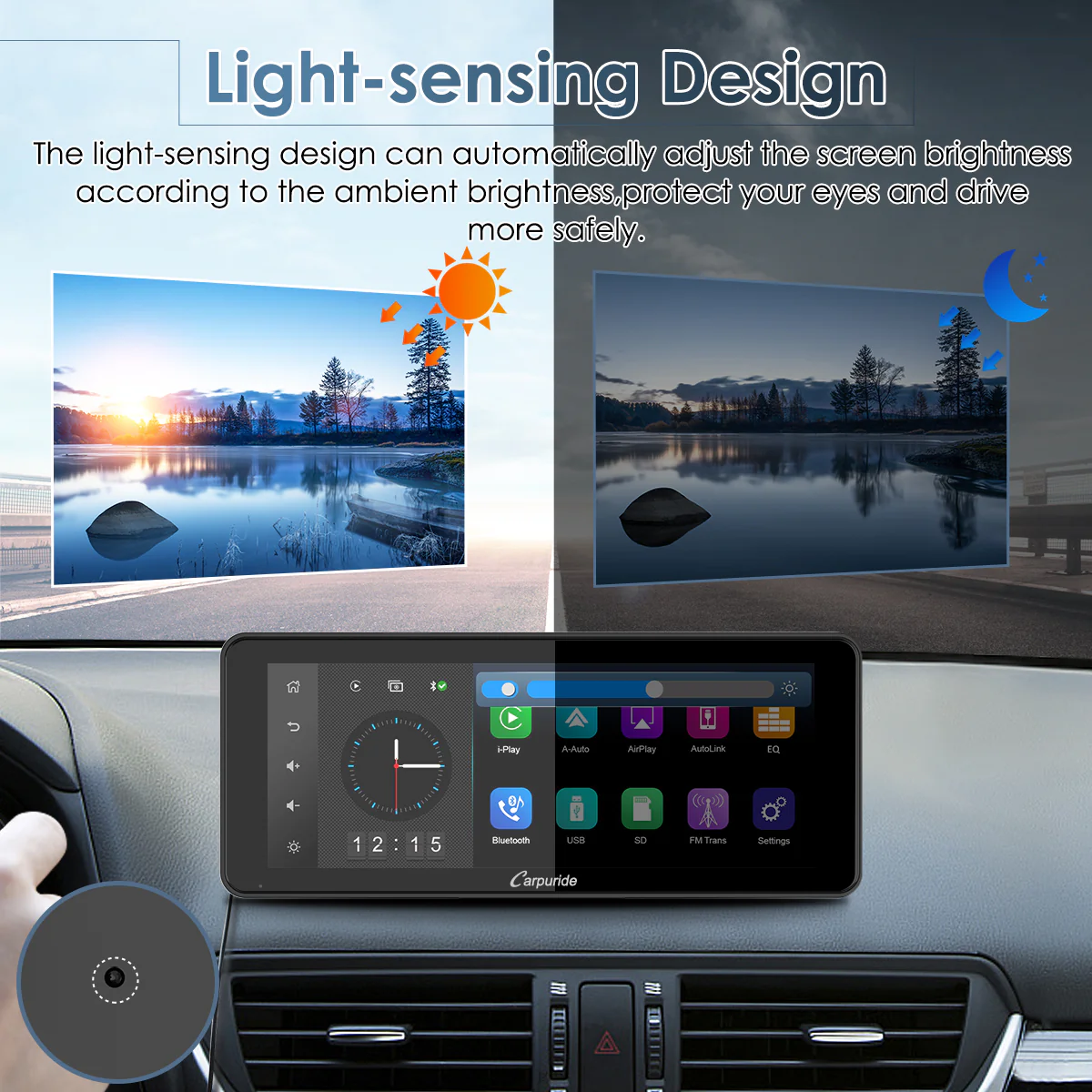 CARPURIDE W609 Portable Smart Multimedia Dashboard Console - Image 6