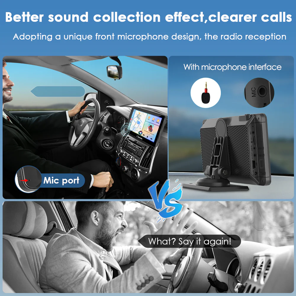CARPURIDE W701 Plus Portable Wireless Car Stereo, Support Install Apps - Image 8