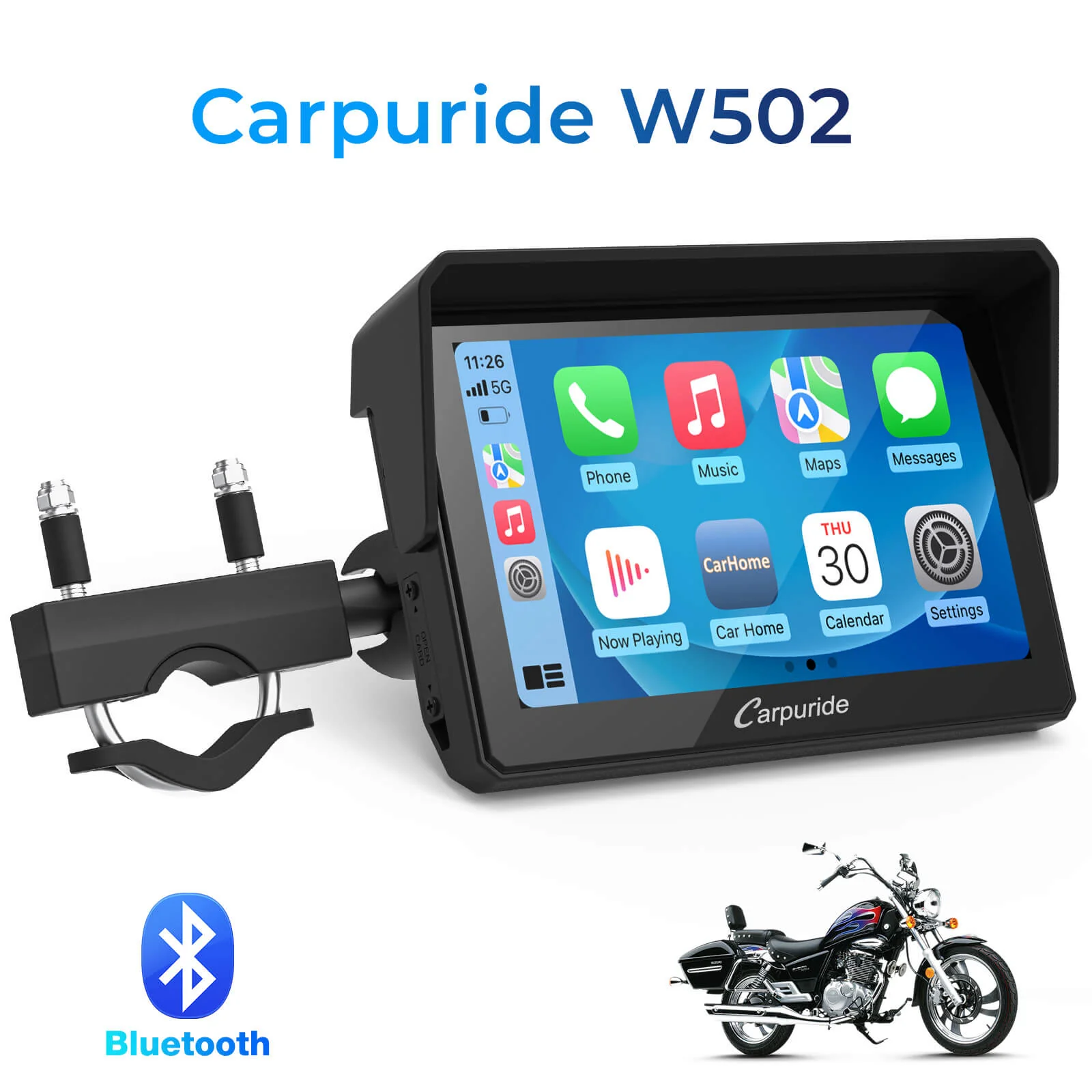 Carpuride W702/ W502 Wireless Portable Dual Bluetooth Waterproof IP67 Motorcycle Stereo - Image 13