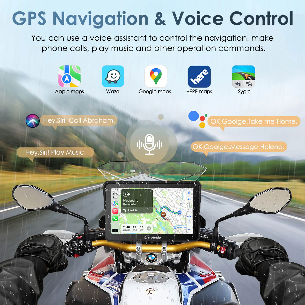 Carpuride W702BS/W502BS - BMW Motorcycle CarPlay with OEM Controller Integration - Image 5