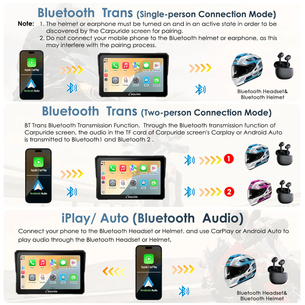 Carpuride W702BS/W502BS - BMW Motorcycle CarPlay with OEM Controller Integration - Image 6