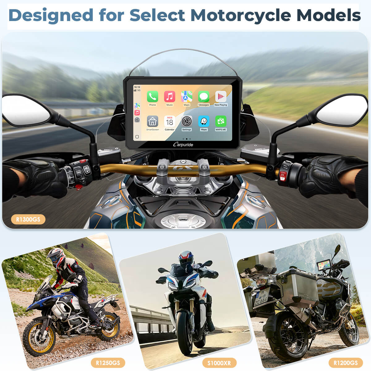 Carpuride W702BS/W502BS - BMW Motorcycle CarPlay with OEM Controller Integration - Image 9