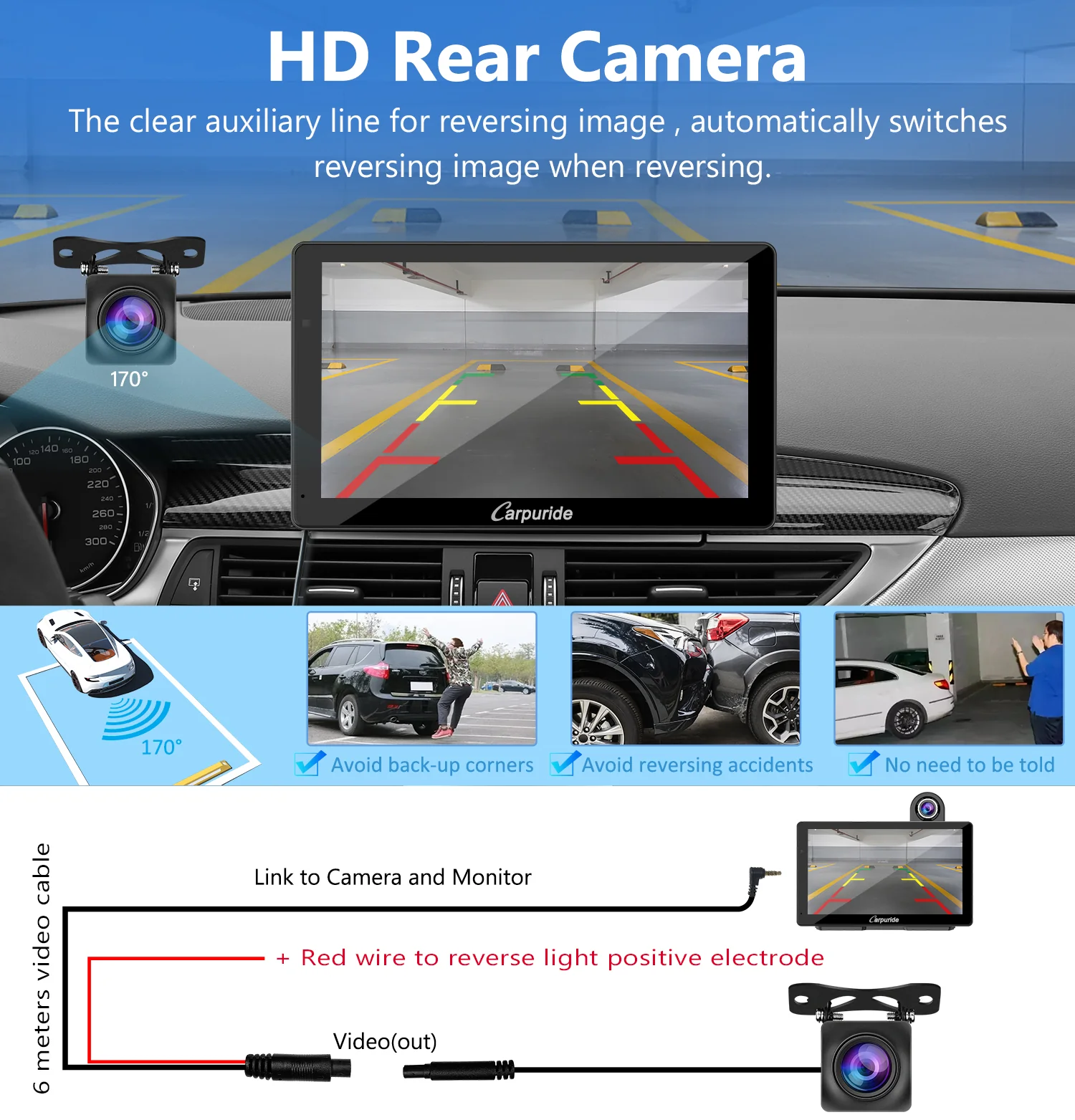 CARPURIDE W703 Portable Smart Multimedia Car Stereo with Dual Cameras and DVR Function - Image 13