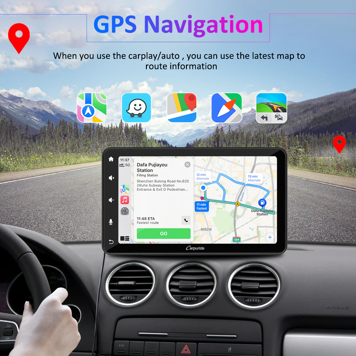 CARPURIDE W707 Wireless Portable Car Stereo - Image 2