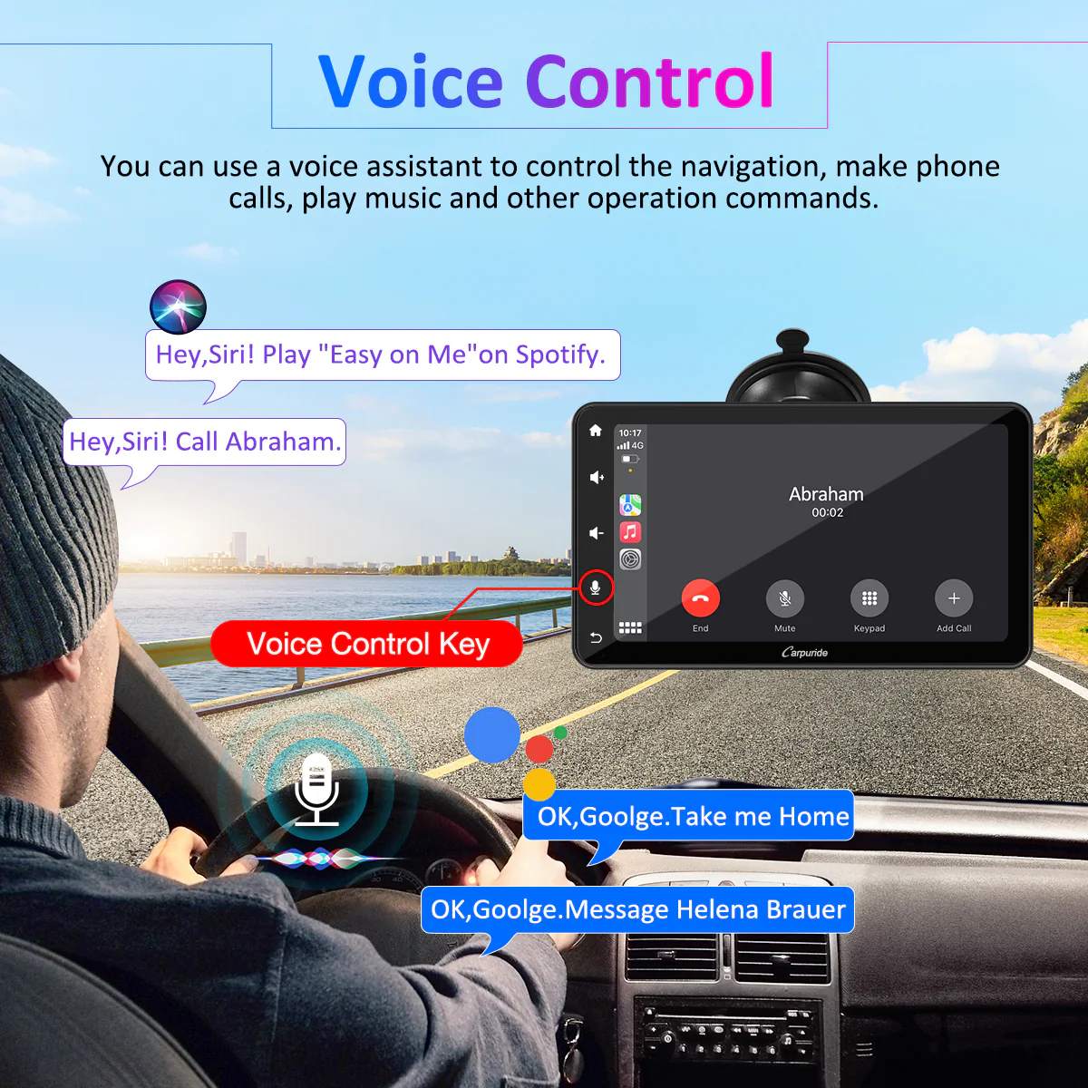 CARPURIDE W707 Wireless Portable Car Stereo - Image 3