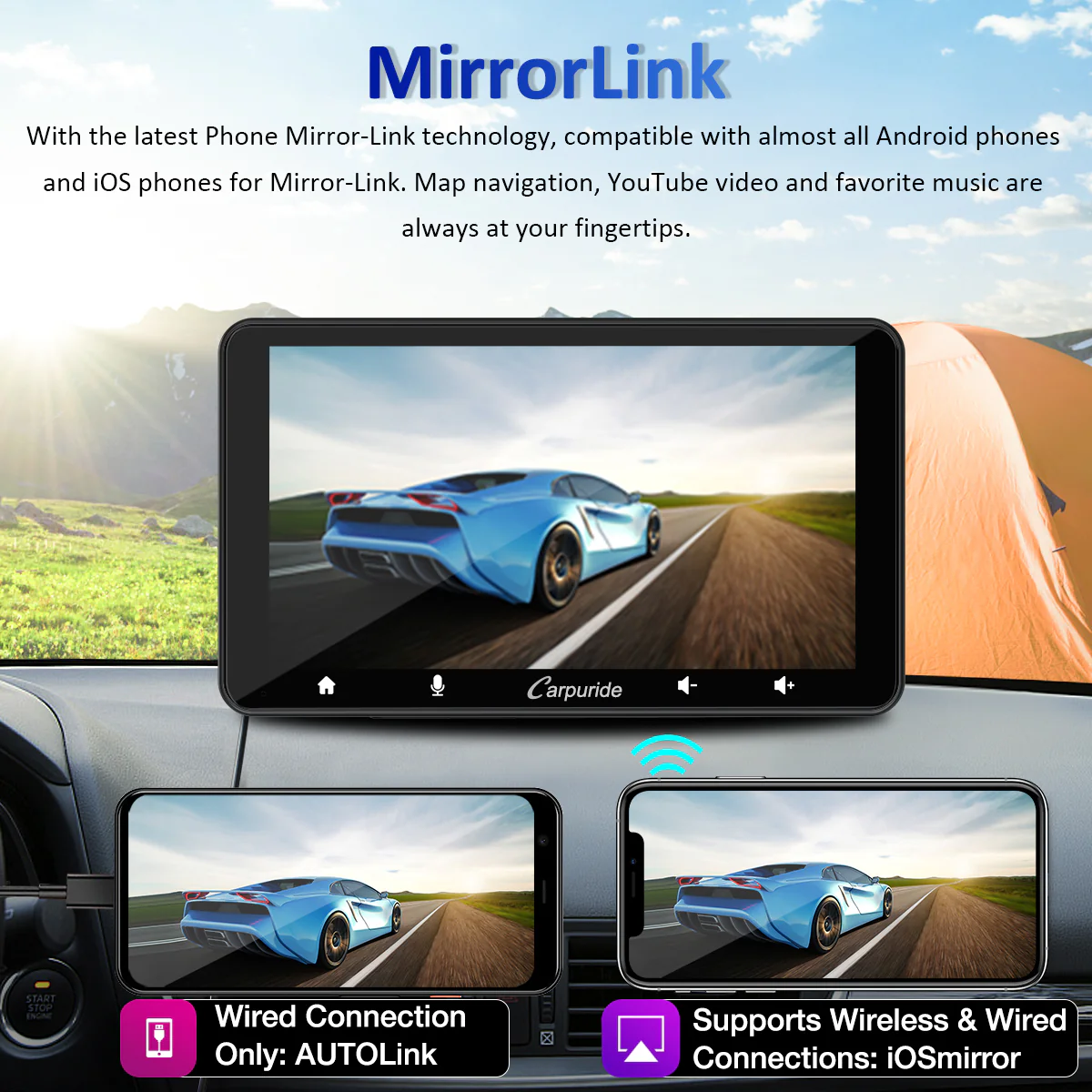 CARPURIDE W708 Wireless Portable Car Stereo - Image 9