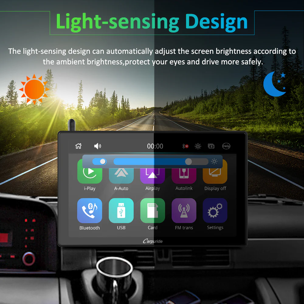 CARPURIDE W901 Portable Smart Multimedia Dashboard Console With WF01 Wireless Rear Camera - Image 5
