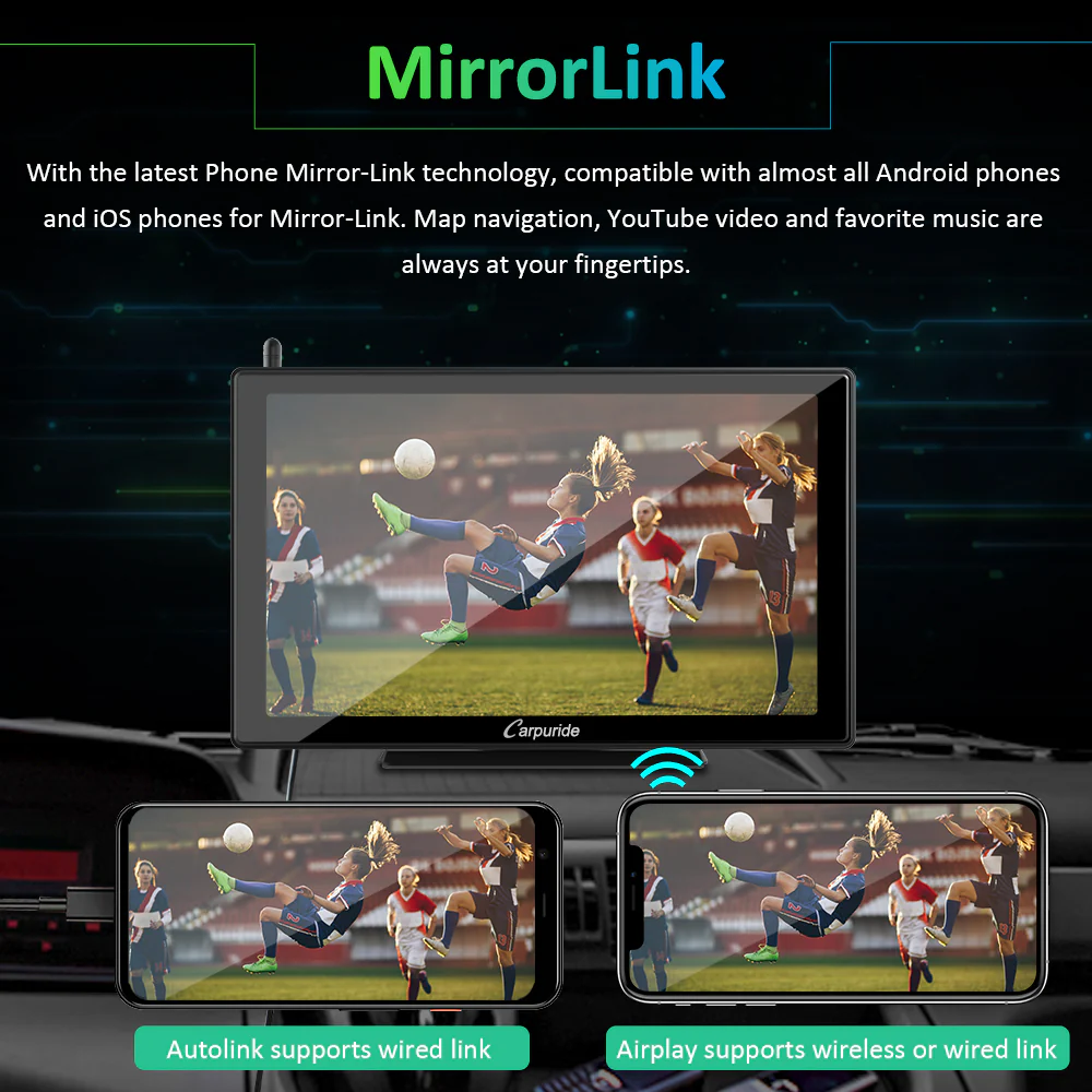 CARPURIDE W901 Portable Smart Multimedia Dashboard Console With WF01 Wireless Rear Camera - Image 7